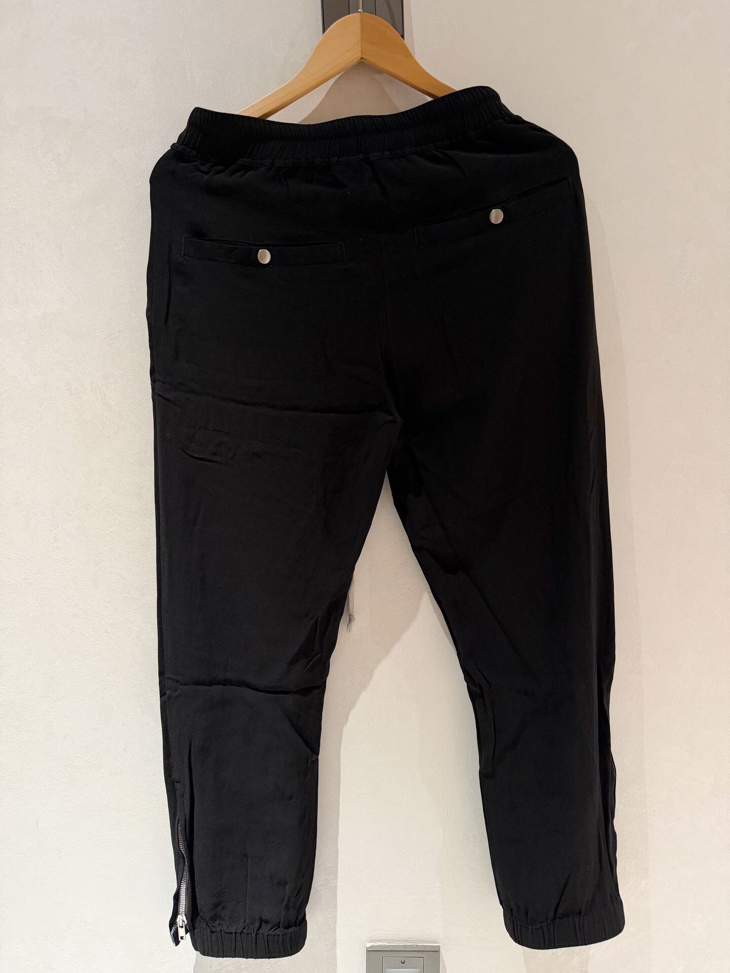 Rick Owens Rick Owens Main Line Black Side Zip Drawstring Pants Size US 31 - 2 Thumbnail