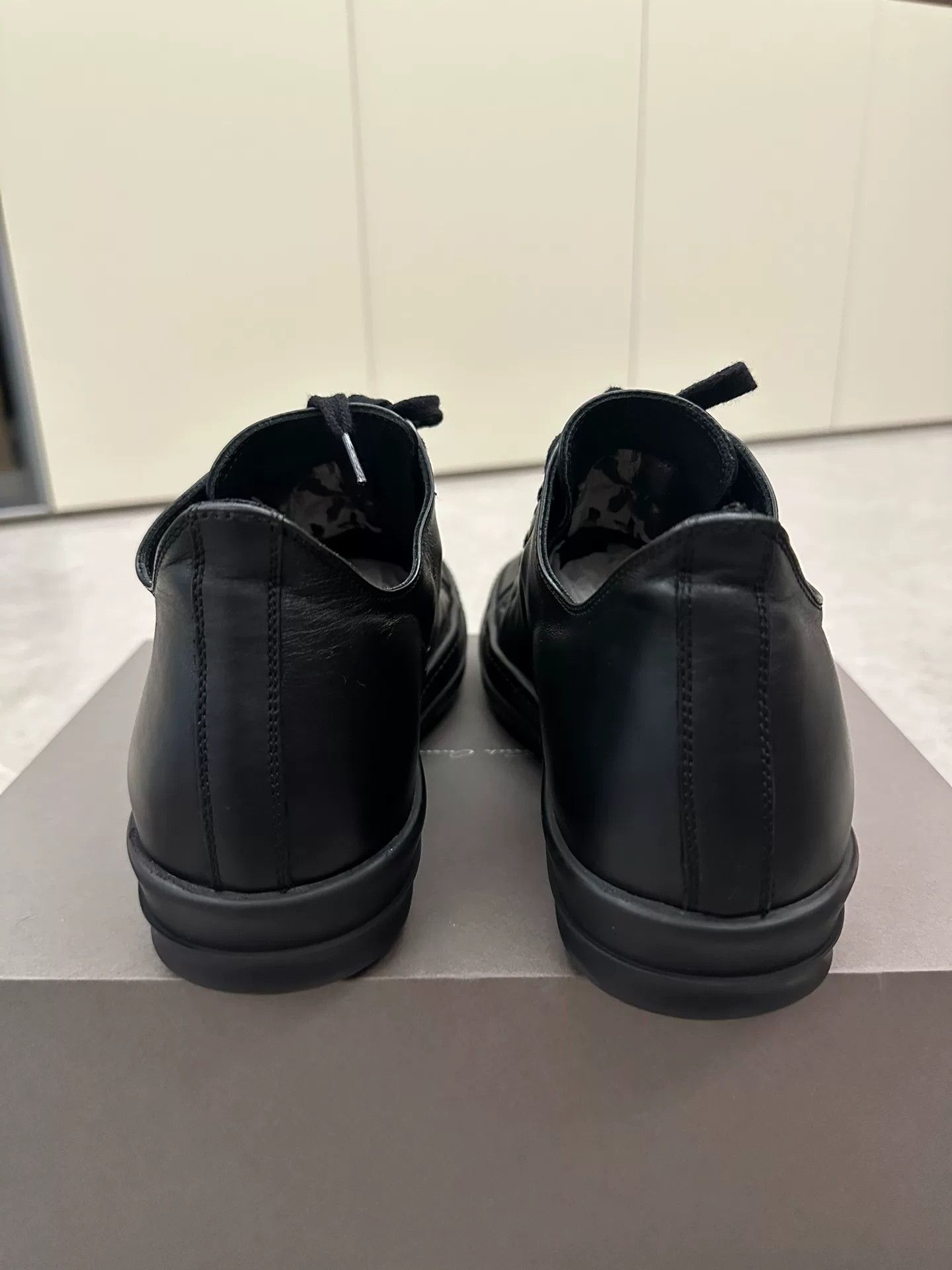 Rick Owens Rick Owens x Converse Black Leather Sneakers Size US 9 / EU 42 - 6 Thumbnail