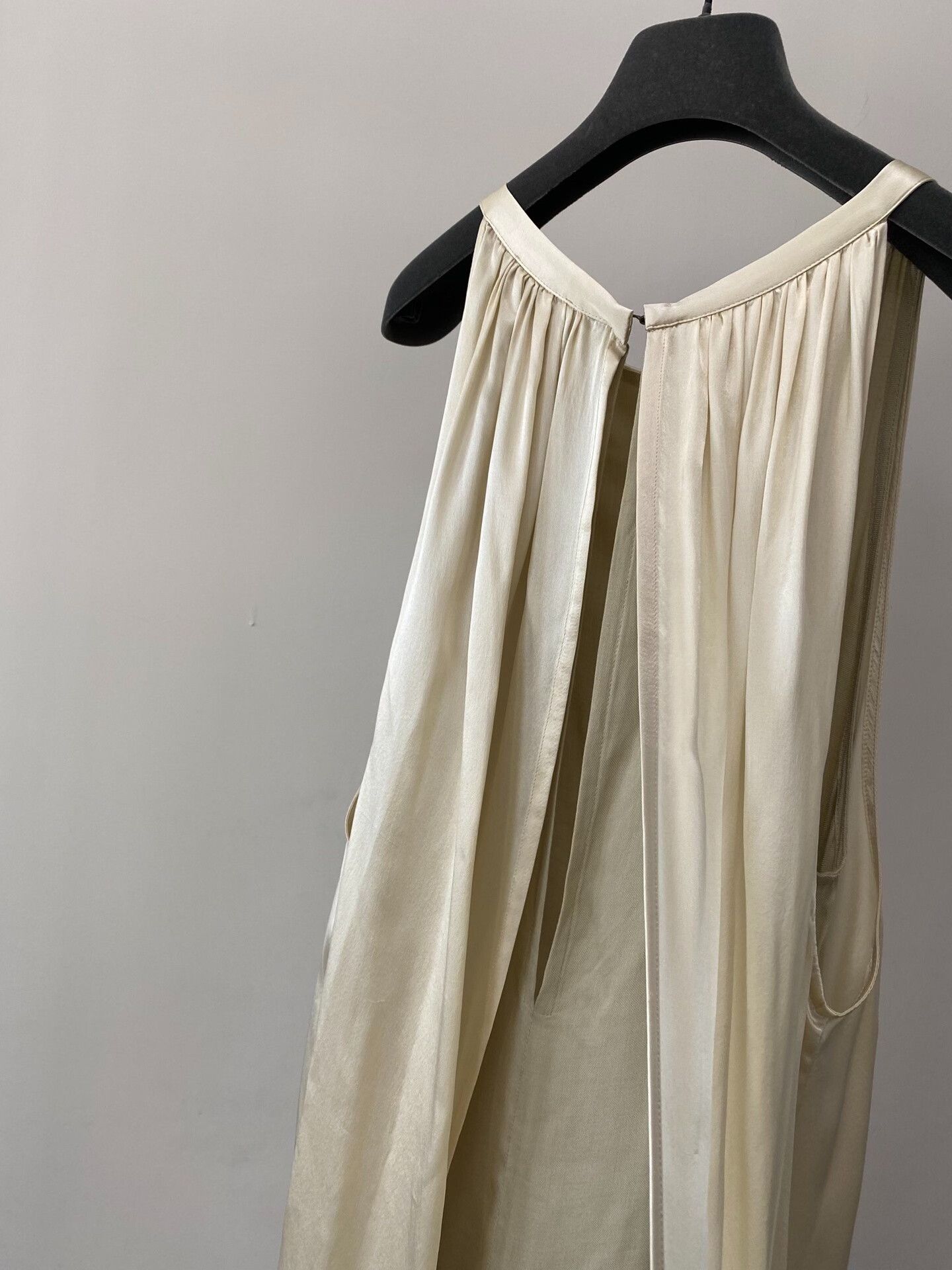 Ann Demeulemeester Ann Demeulemeester Ivory Silk Satin Dress Size S / US 4 / IT 40 - 7 Thumbnail