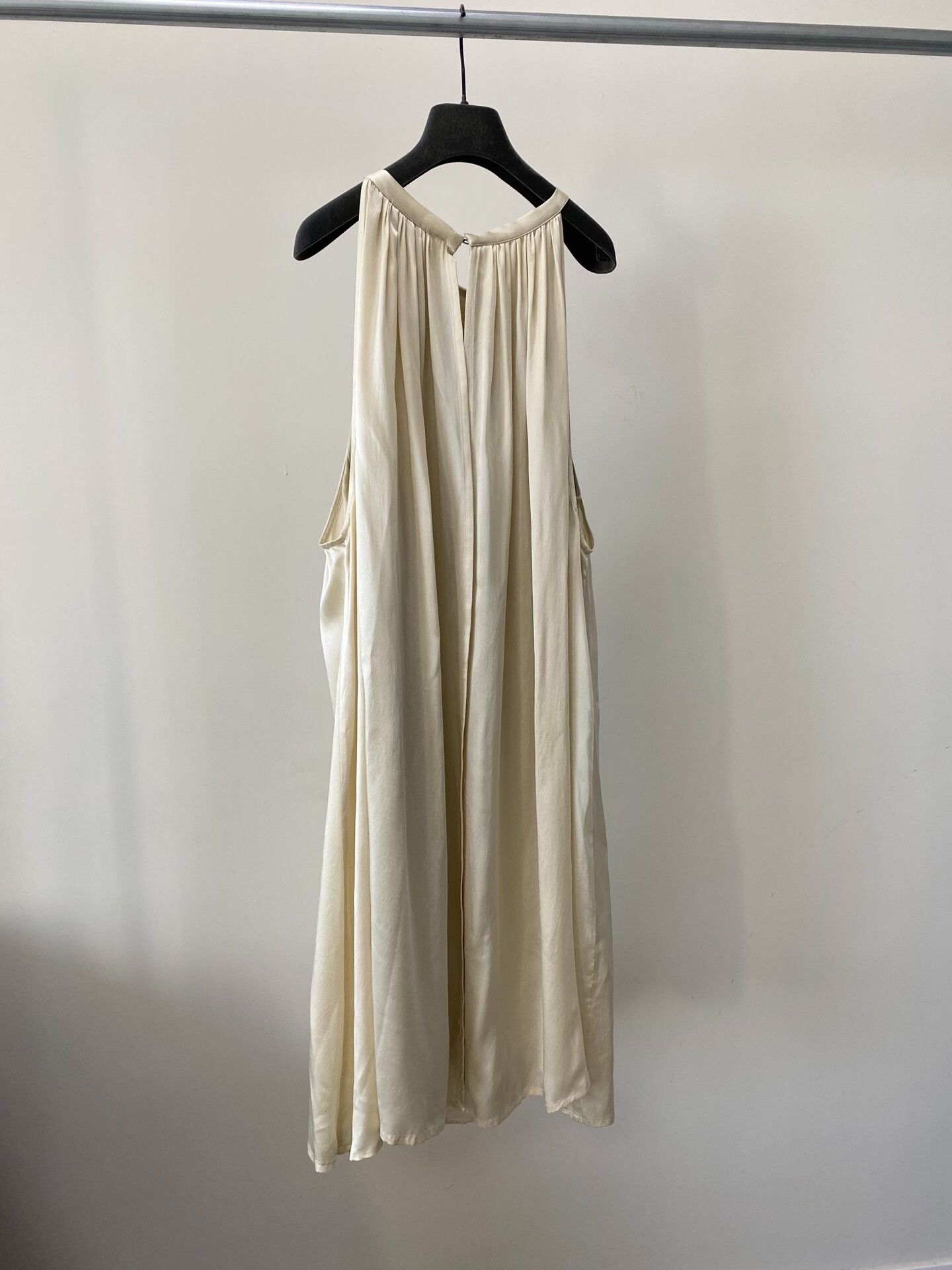 Ann Demeulemeester Ann Demeulemeester Ivory Silk Satin Dress Size S / US 4 / IT 40 - 6 Thumbnail