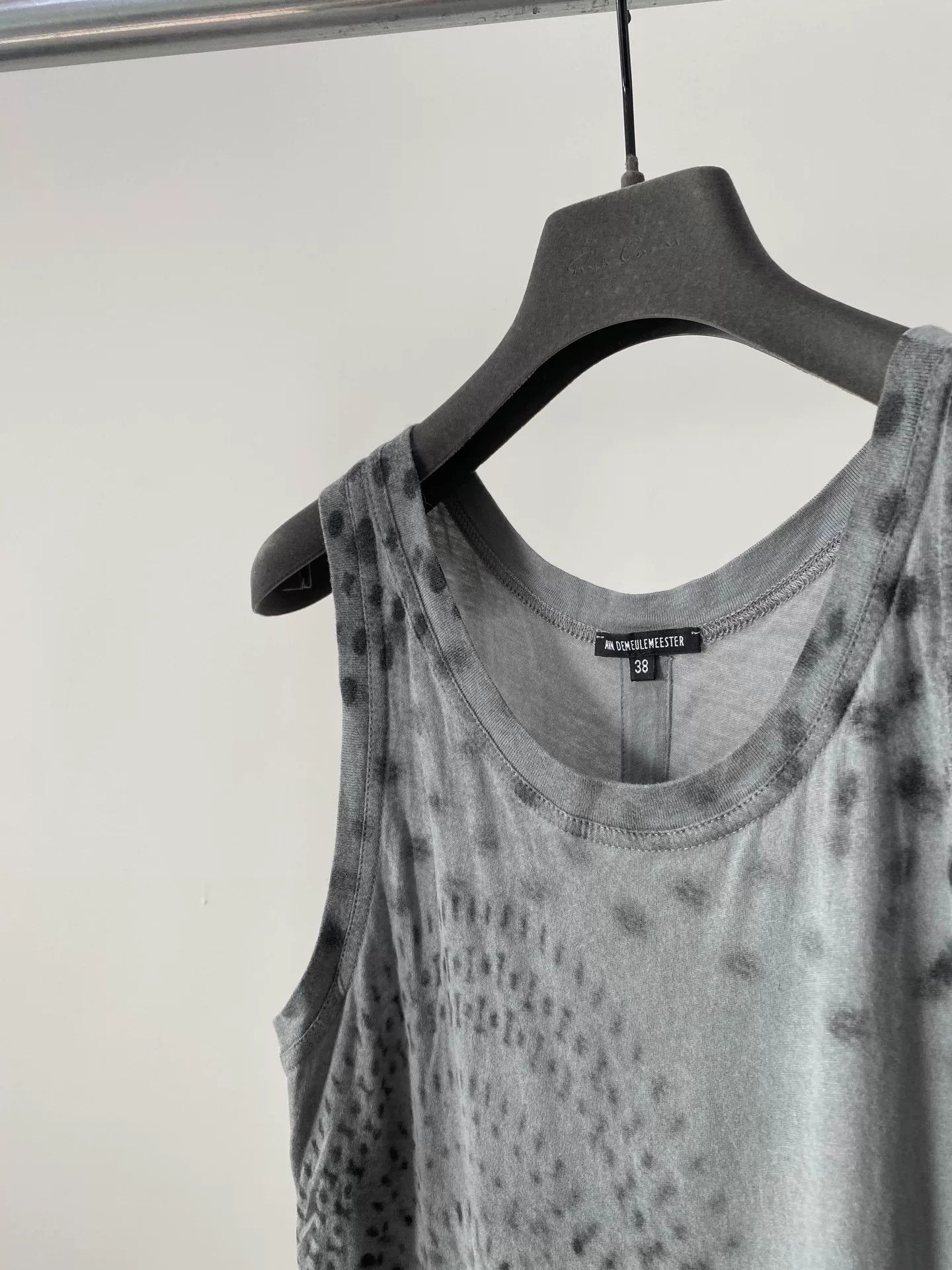 Ann Demeulemeester Ann Demeulemeester Gray Tank Top Size S / US 4 / IT 40 - 2 Thumbnail