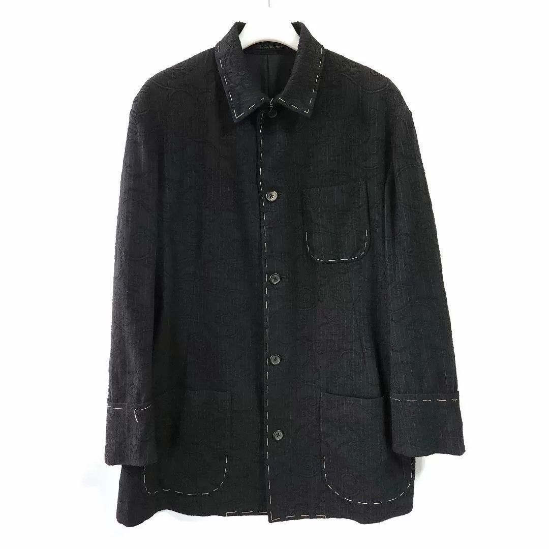 Yohji Yamamoto Yohji Yamamoto 1998 Floral Vine Topstitch Coat Size US S / EU 44-46 / 1 - 6 Thumbnail
