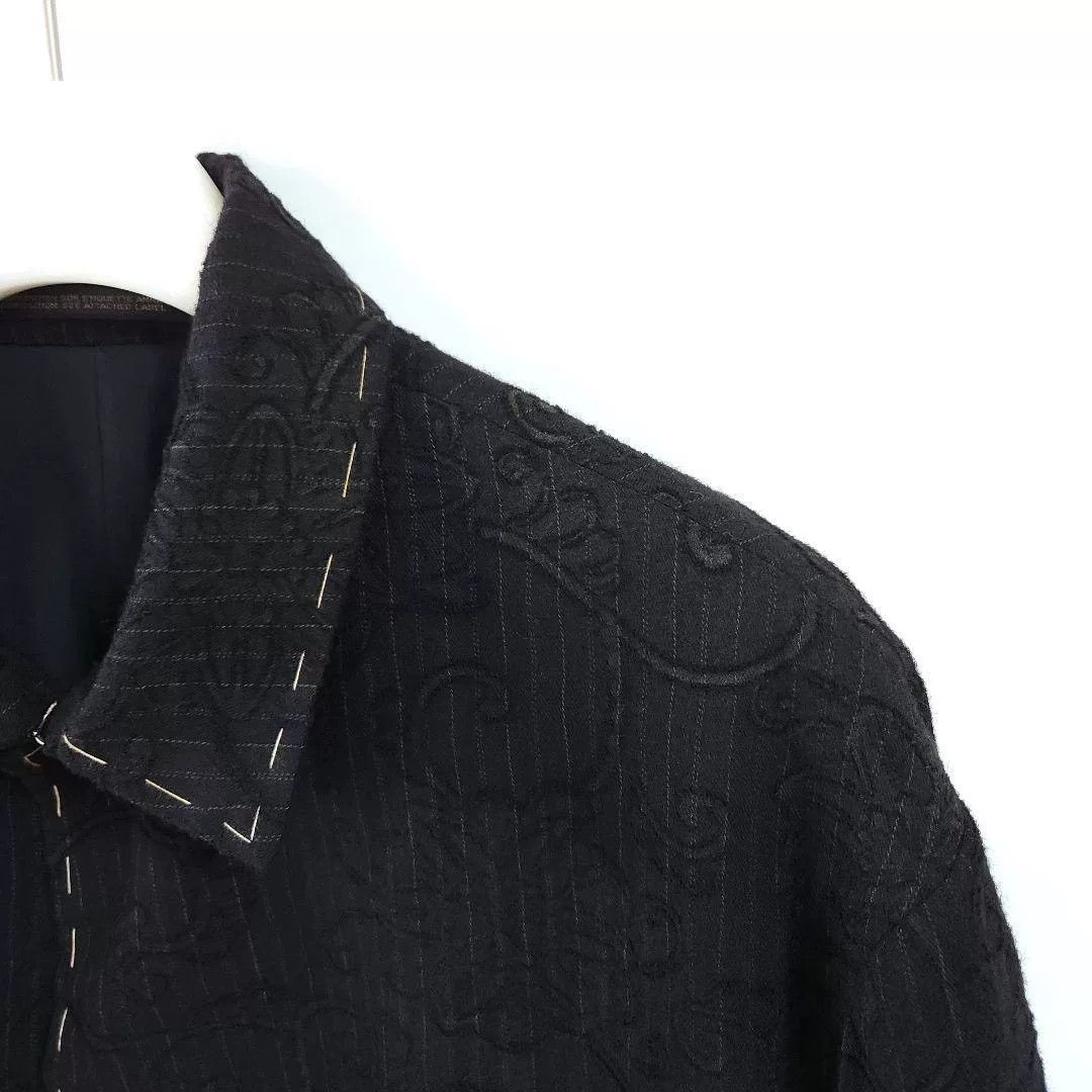 Yohji Yamamoto Yohji Yamamoto 1998 Floral Vine Topstitch Coat Size US S / EU 44-46 / 1 - 3 Thumbnail