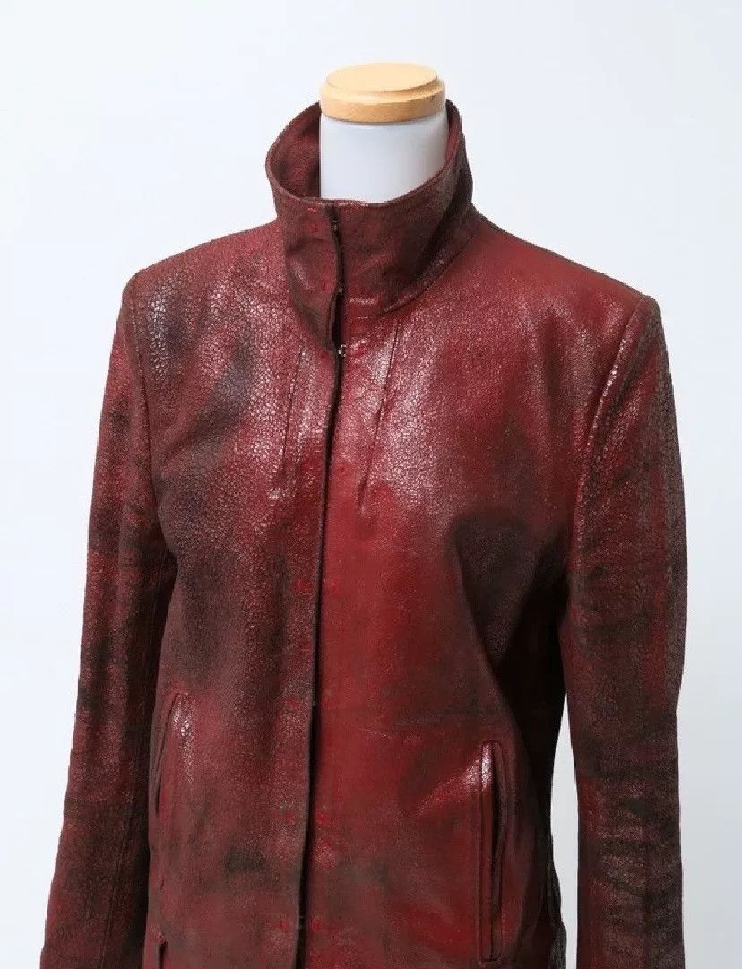 Ann Demeulemeester Ann Demeulemeester Lava Leather Jacket Size S / US 4 / IT 40 - 2 Thumbnail