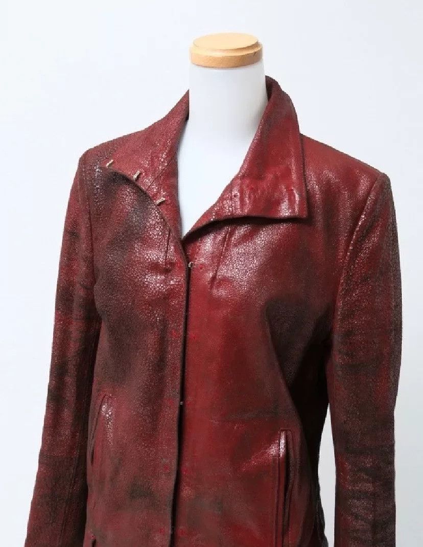 Ann Demeulemeester Ann Demeulemeester Lava Leather Jacket Size S / US 4 / IT 40 - 4 Thumbnail