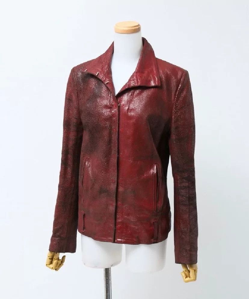 Ann Demeulemeester Ann Demeulemeester Lava Leather Jacket Size S / US 4 / IT 40 - 3 Thumbnail