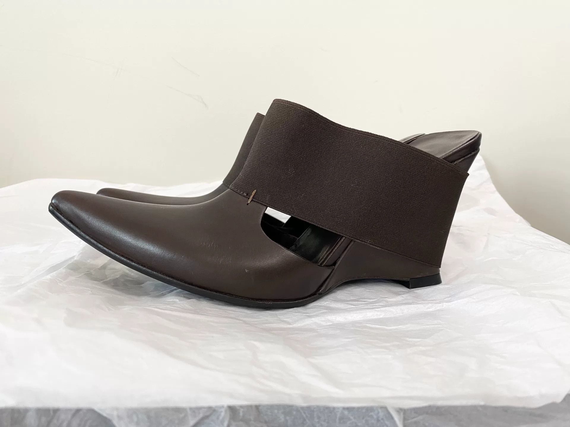 Dirk Bikkembergs Dirk Bikkembergs Pointed Toe Wedge Mules Size US 6 / IT 36 - 7 Thumbnail