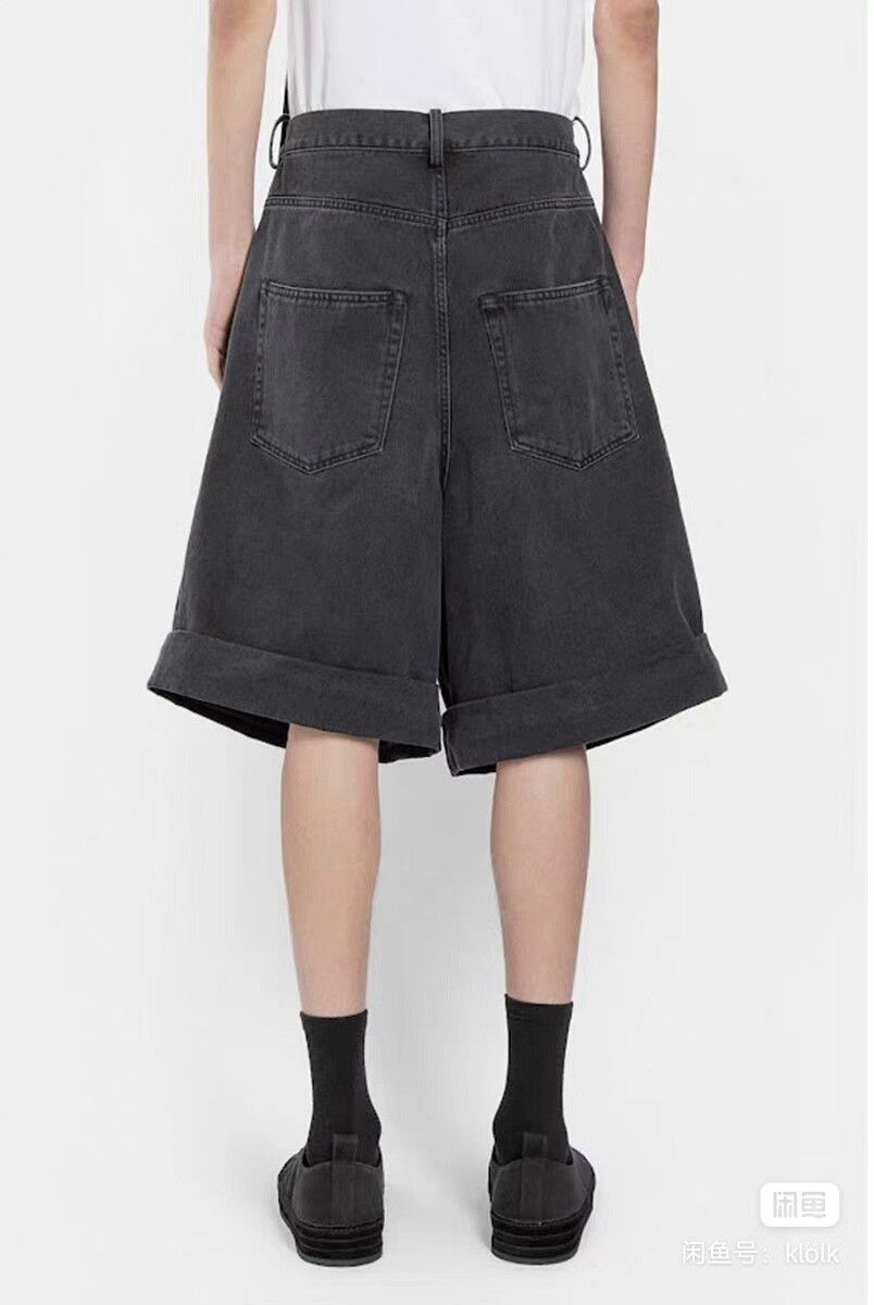 Ann Demeulemeester Ann Demeulemeester 22 Runway Ribbon Black Denim Shorts Size US 30 / EU 46 - 3 Thumbnail