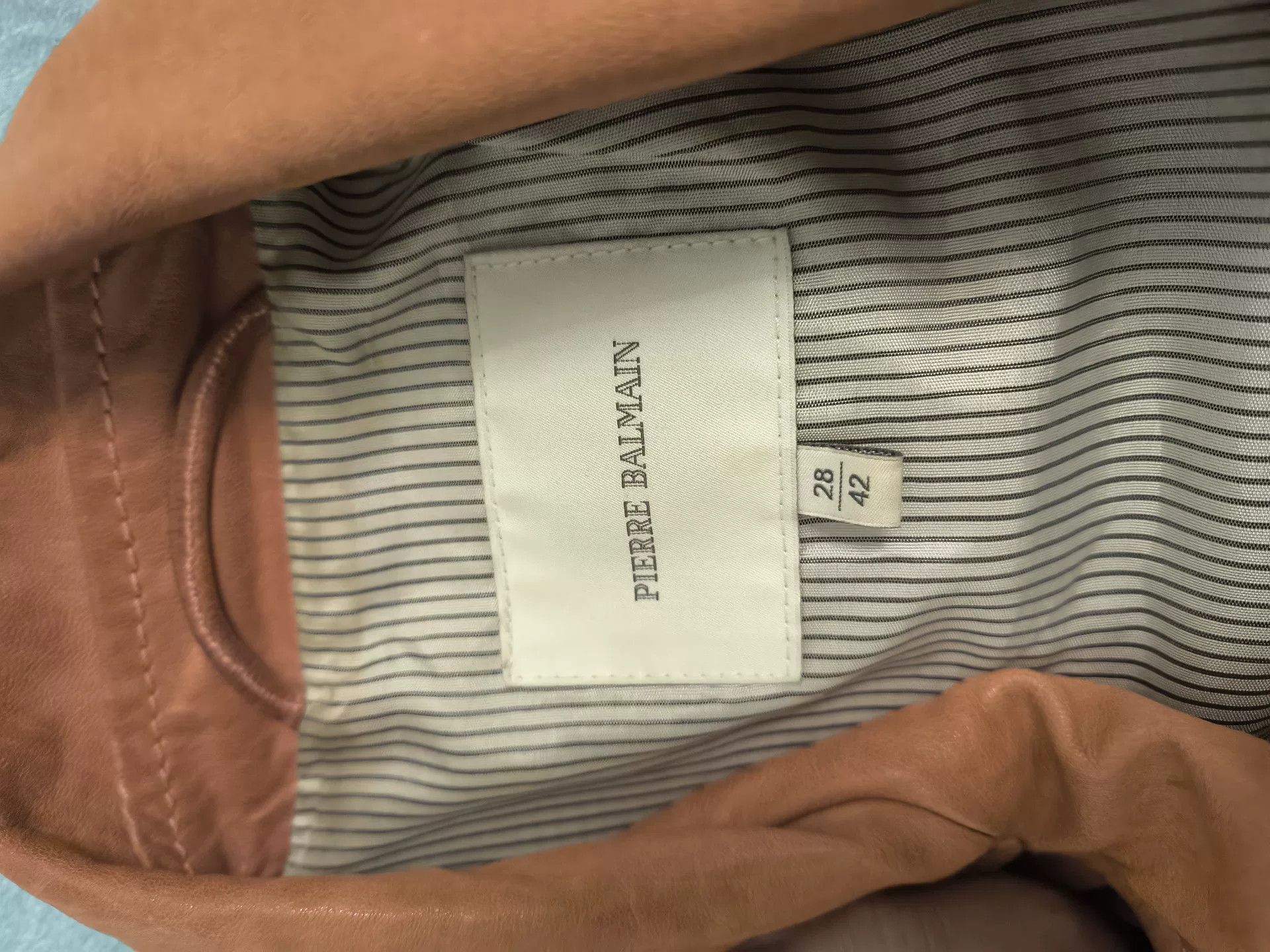 Balmain Balmain Orange Leather Jacket Size M / US 6-8 / IT 42-44 - 2 Thumbnail