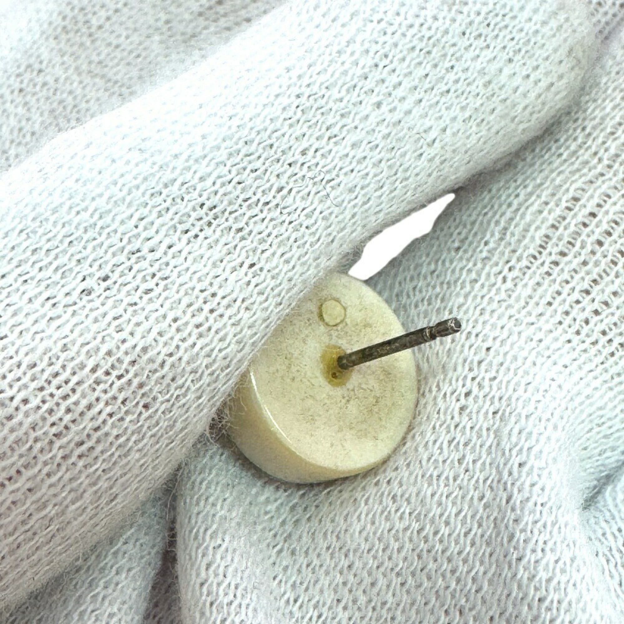 Chanel CHANEL Coco Mark Earrings in White Size ONE SIZE - 3 Thumbnail