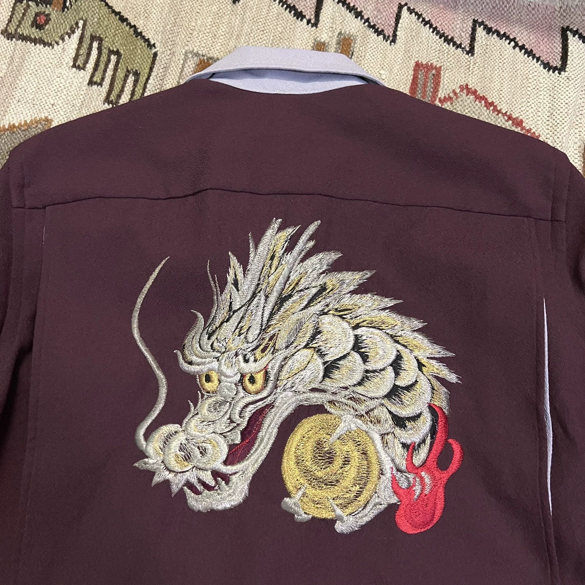 Vintage Vintage 90s Japanese Sukajan Shirt Size US M / EU 48-50 / 2 - 2 Thumbnail