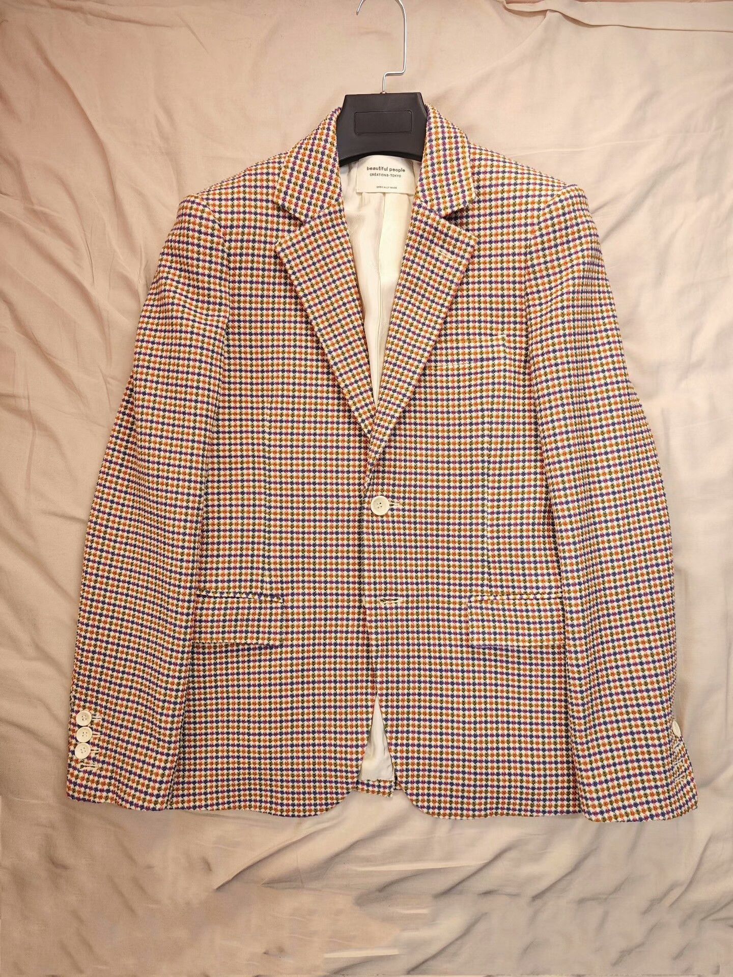 Other Casual Tweed Blazer with Colorful Check Pattern Size S / US 4 / IT 40 - 5 Thumbnail