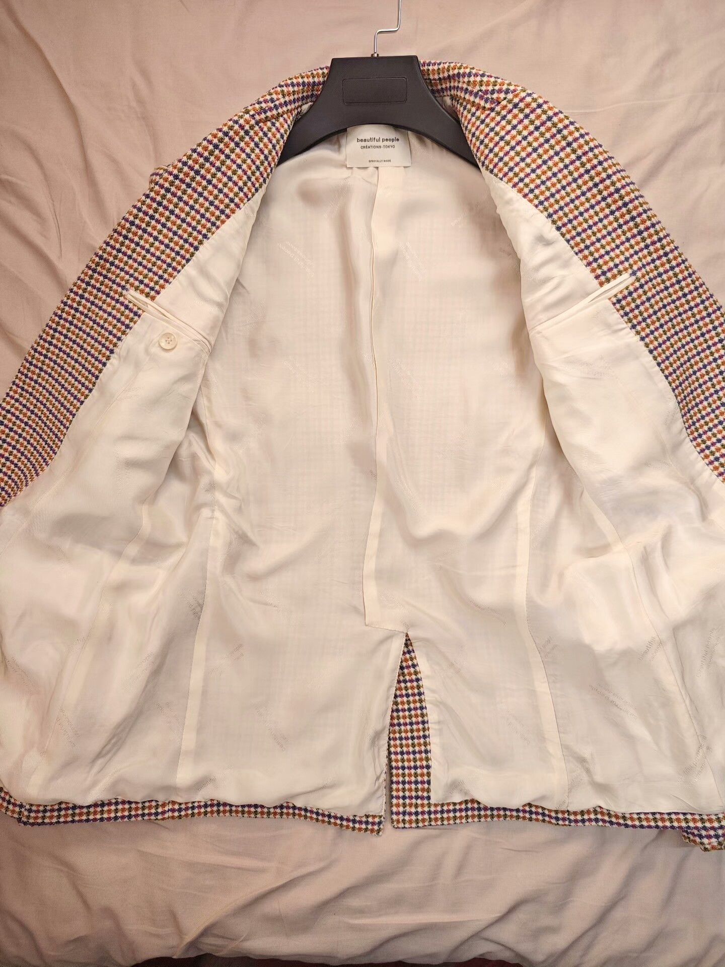 Other Casual Tweed Blazer with Colorful Check Pattern Size S / US 4 / IT 40 - 6 Thumbnail