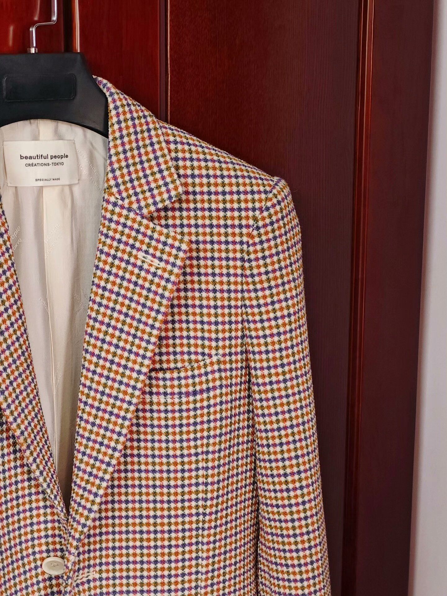 Other Casual Tweed Blazer with Colorful Check Pattern Size S / US 4 / IT 40 - 2 Thumbnail