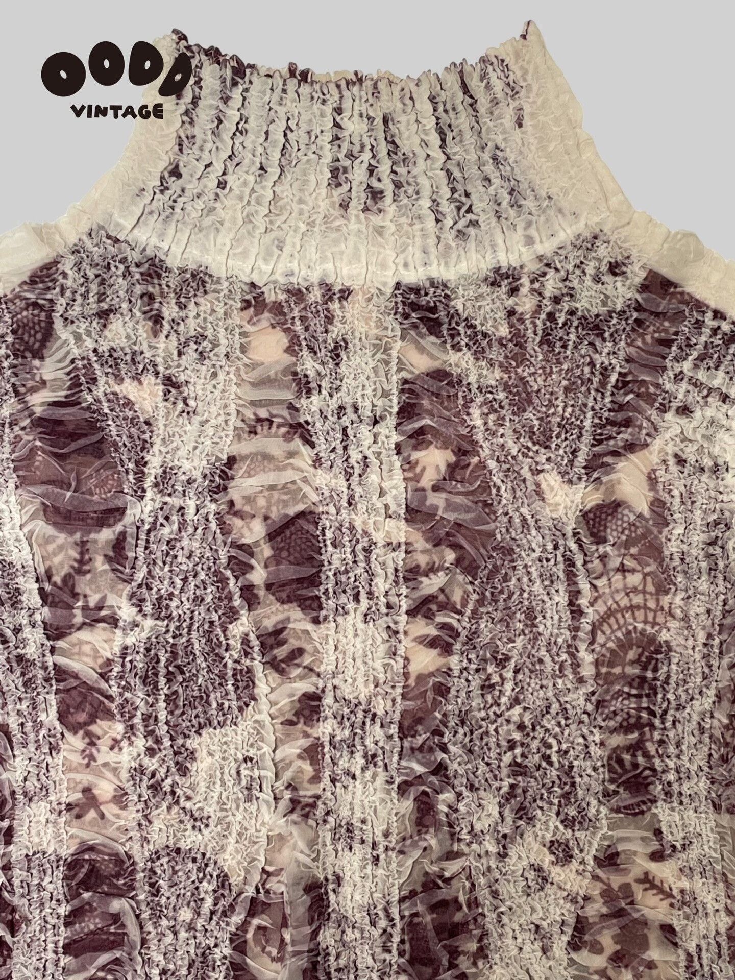 Japanese Brand Artistic Ruffled High Neck Top Size S / US 4 / IT 40 - 6 Thumbnail