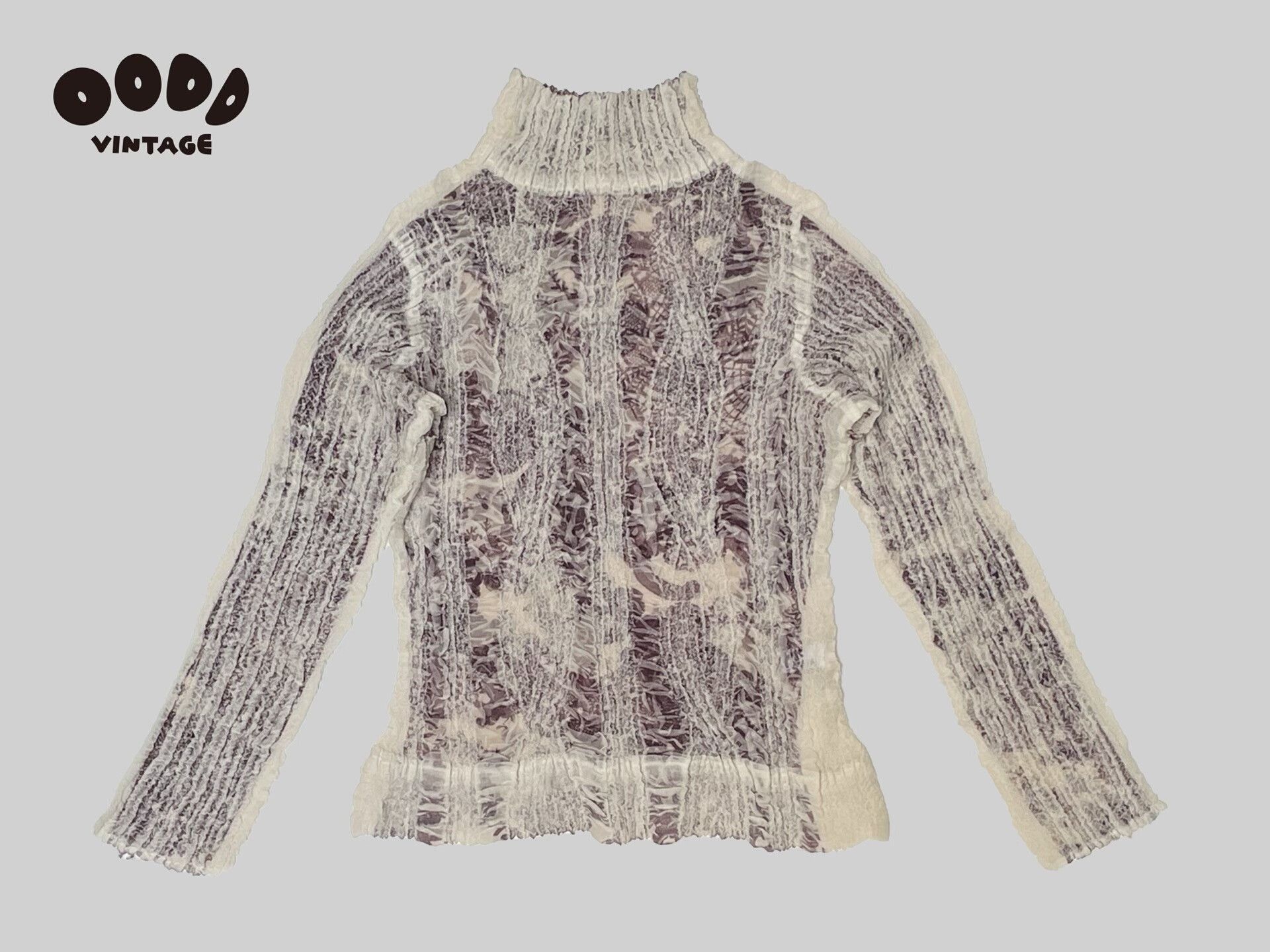 Japanese Brand Artistic Ruffled High Neck Top Size S / US 4 / IT 40 - 2 Thumbnail