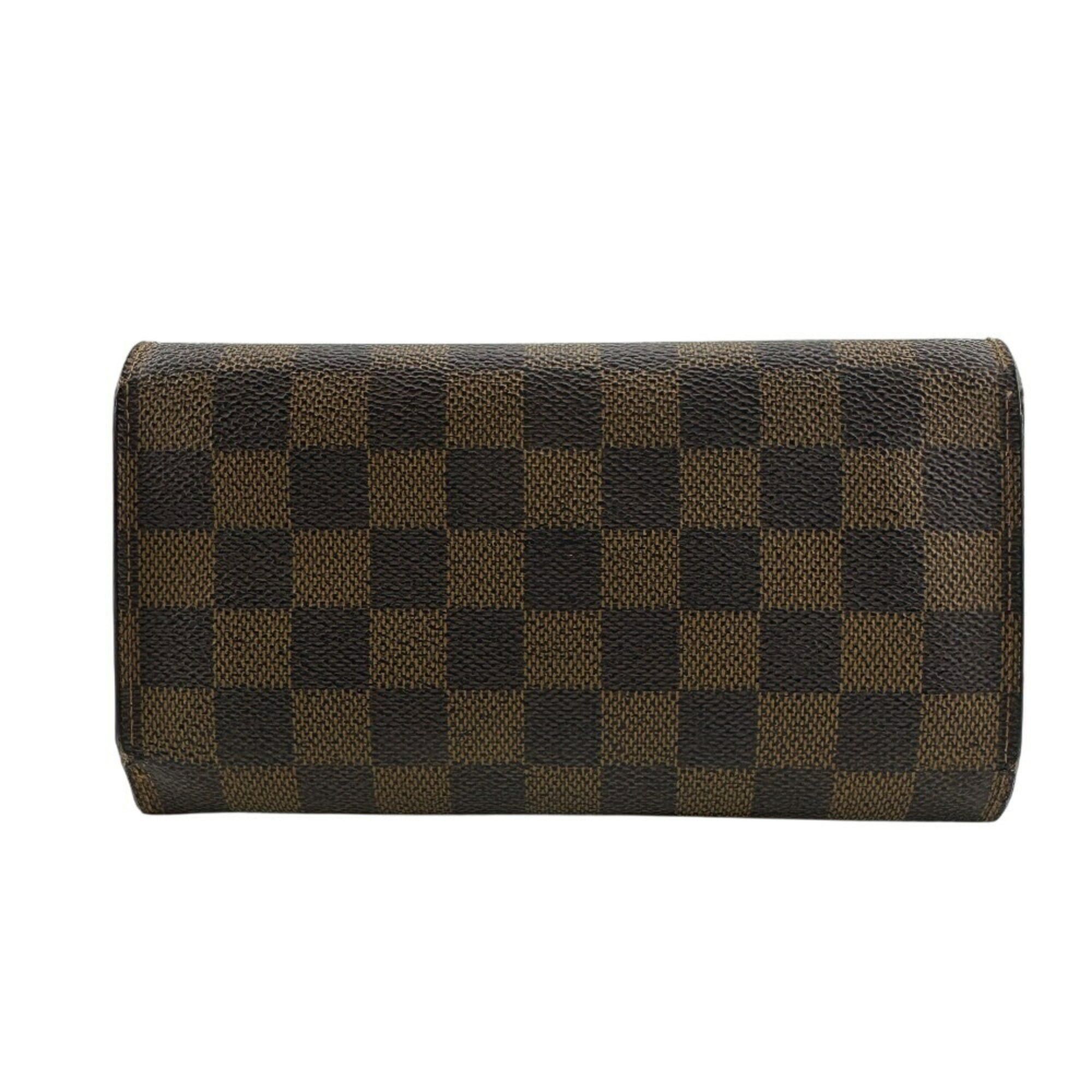 Louis Vuitton LOUIS VUITTON N61215 Porte Tresor International Tri-fold Damier Long Wallet, Brown, Unisex Size ONE SIZE - 2 Thumbnail