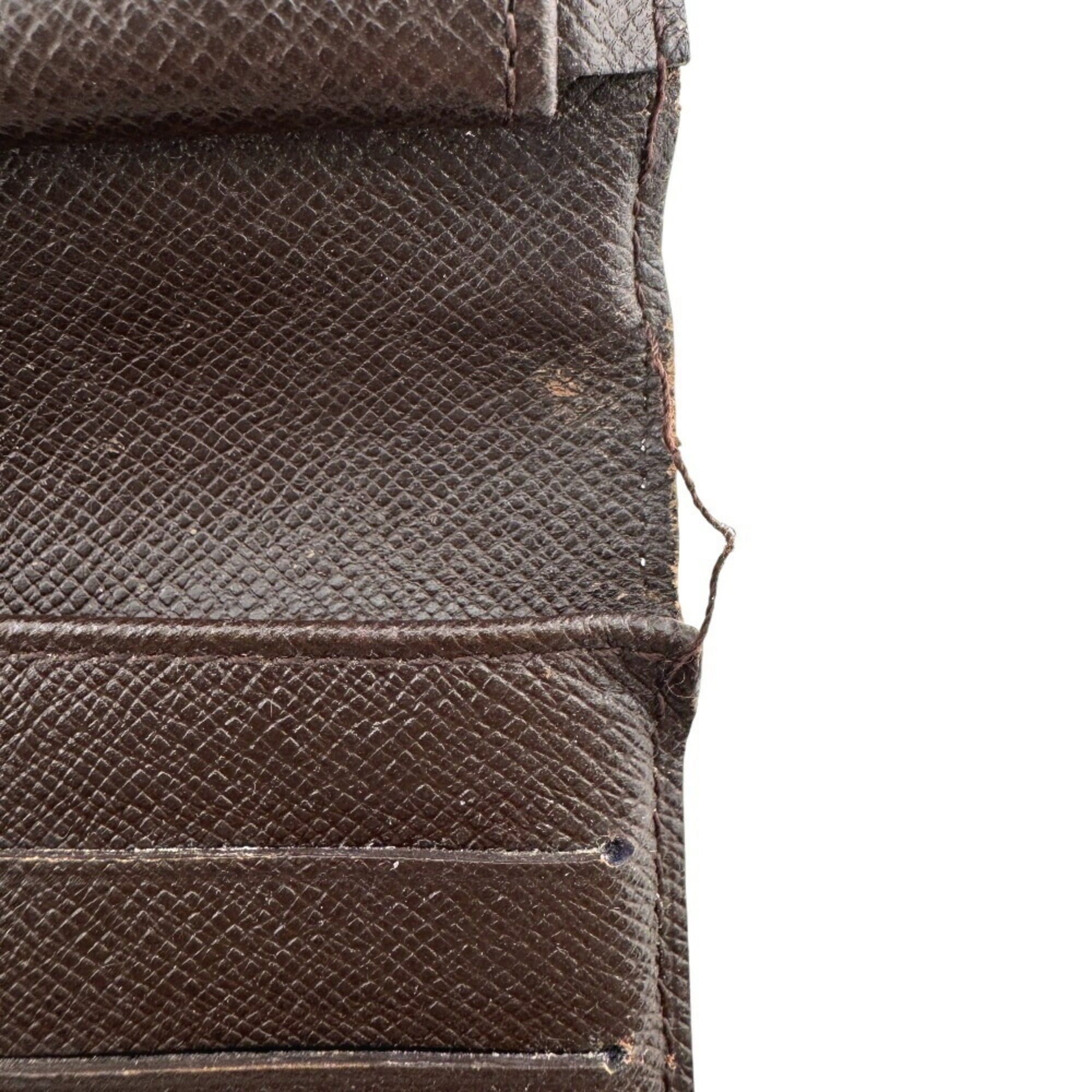 Louis Vuitton LOUIS VUITTON N61215 Porte Tresor International Tri-fold Damier Long Wallet, Brown, Unisex Size ONE SIZE - 15 Thumbnail