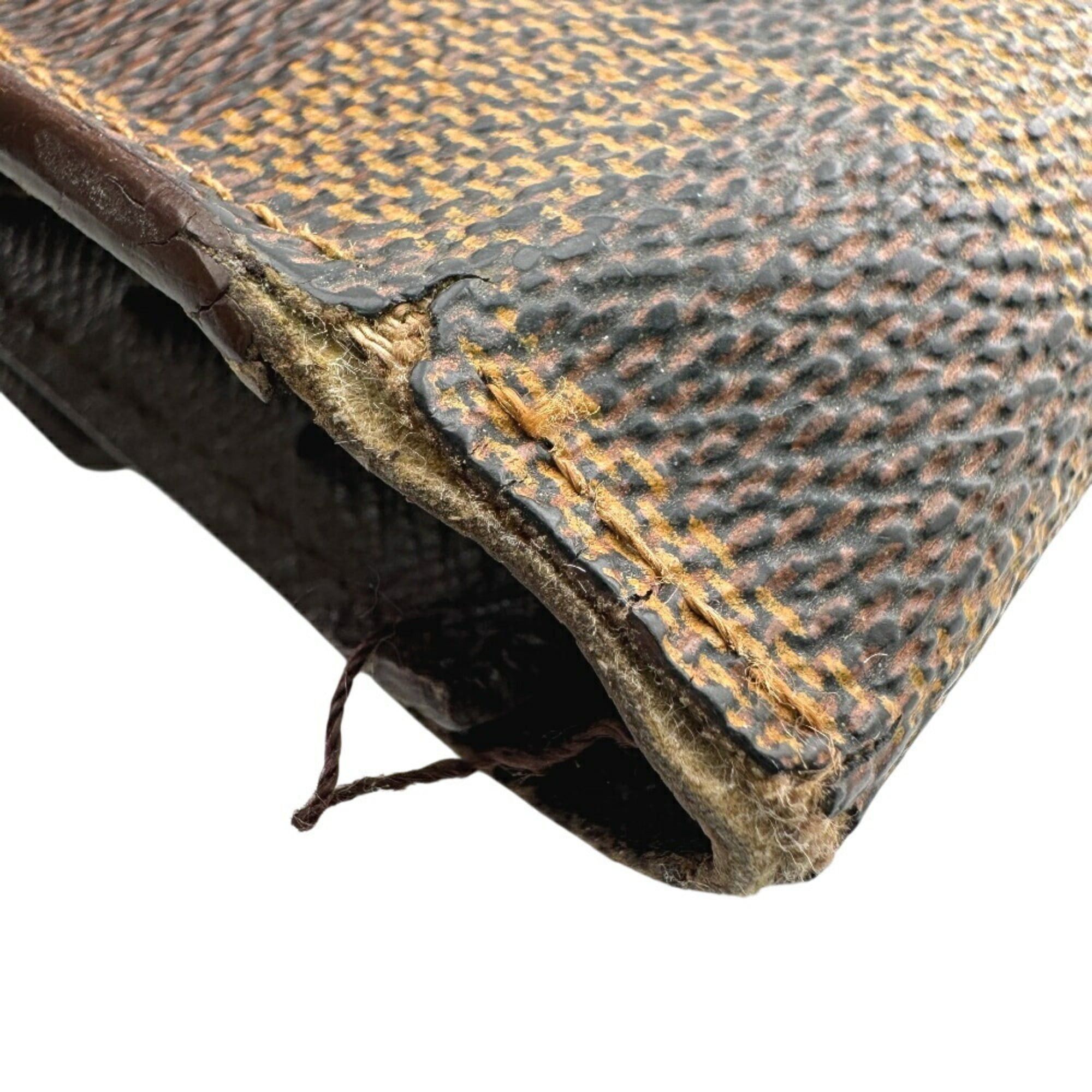 Louis Vuitton LOUIS VUITTON N61215 Porte Tresor International Tri-fold Damier Long Wallet, Brown, Unisex Size ONE SIZE - 5 Thumbnail