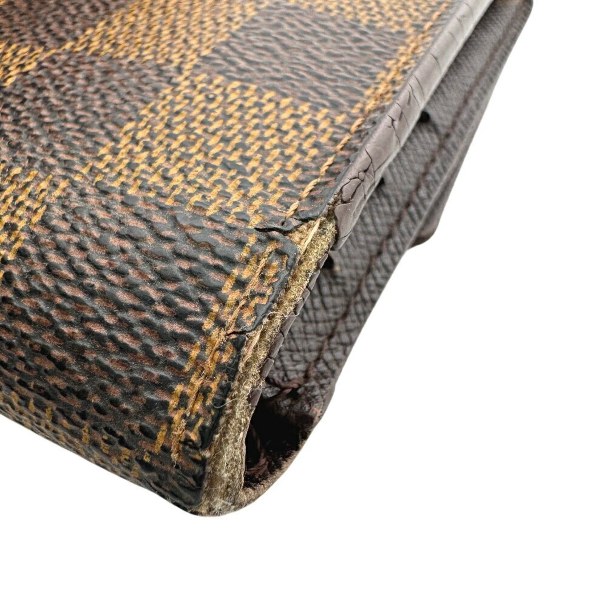Louis Vuitton LOUIS VUITTON N61215 Porte Tresor International Tri-fold Damier Long Wallet, Brown, Unisex Size ONE SIZE - 6 Thumbnail