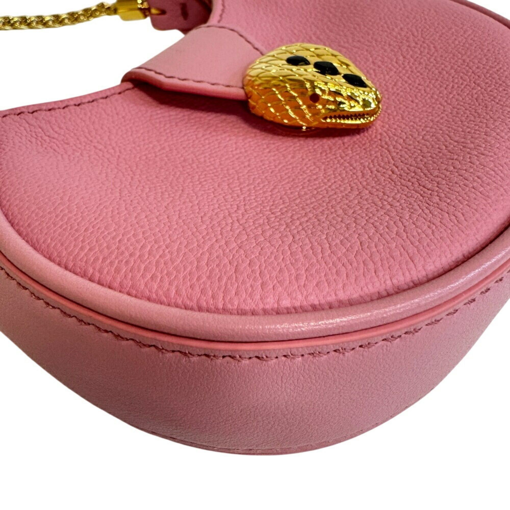 Bvlgari BVLGARI Ellipse Micro Chain Shoulder Bag, Snake Serpenti Pink, Women's Size ONE SIZE - 4 Thumbnail
