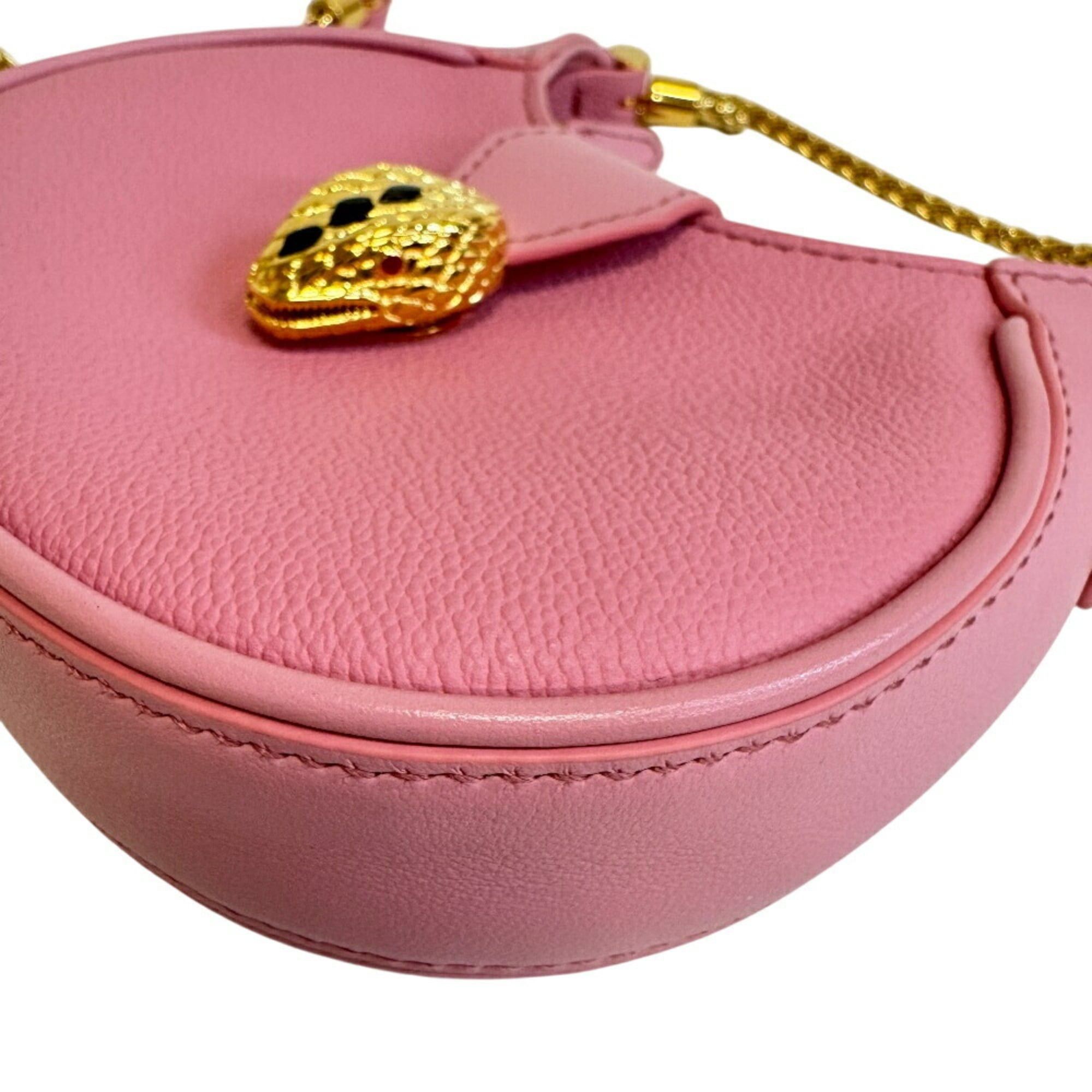 Bvlgari BVLGARI Ellipse Micro Chain Shoulder Bag, Snake Serpenti Pink, Women's Size ONE SIZE - 5 Thumbnail