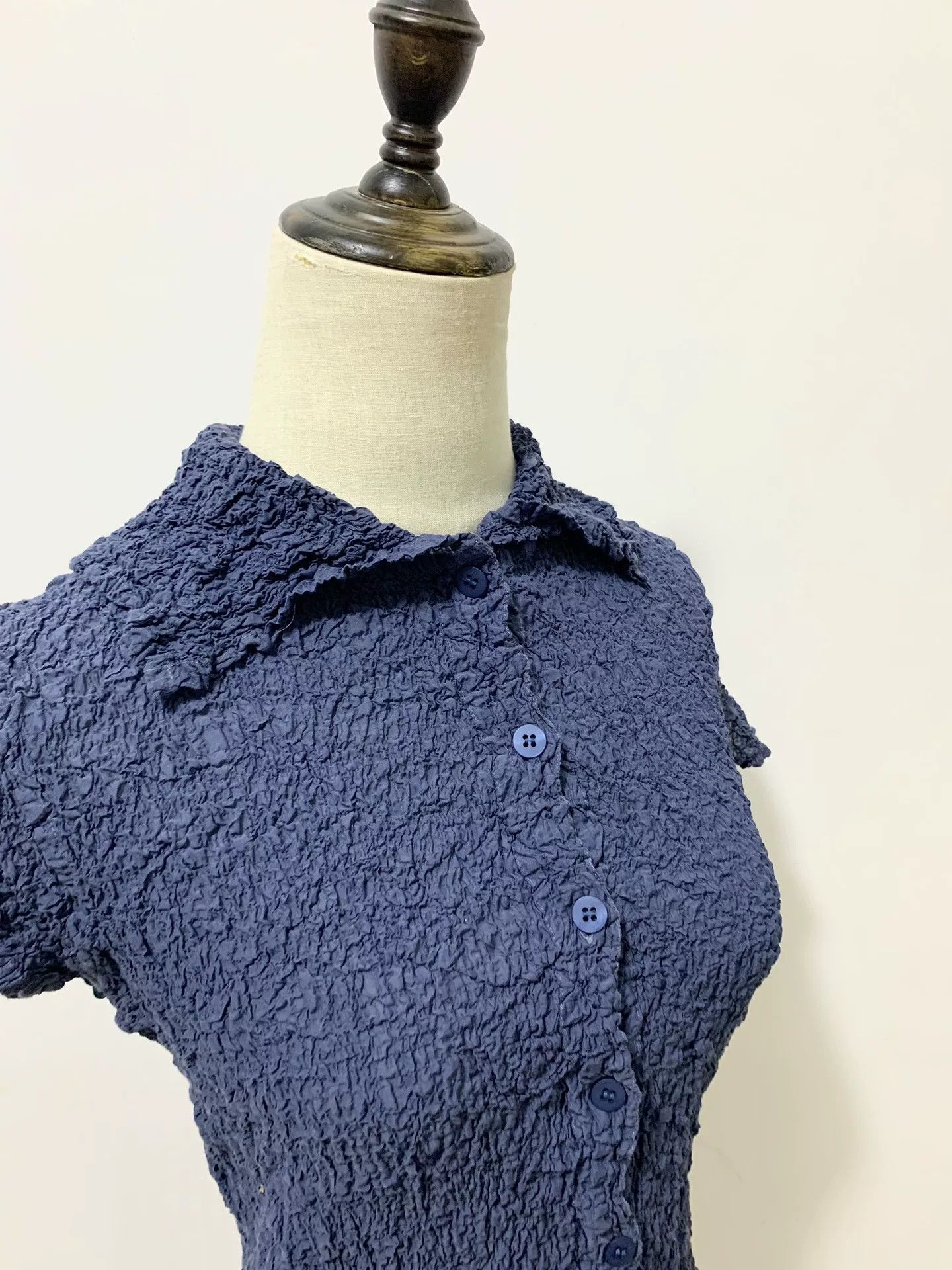 Vivienne Westwood Issey Miyake Crinkled Short Sleeve Top Size S / US 4 / IT 40 - 4 Thumbnail
