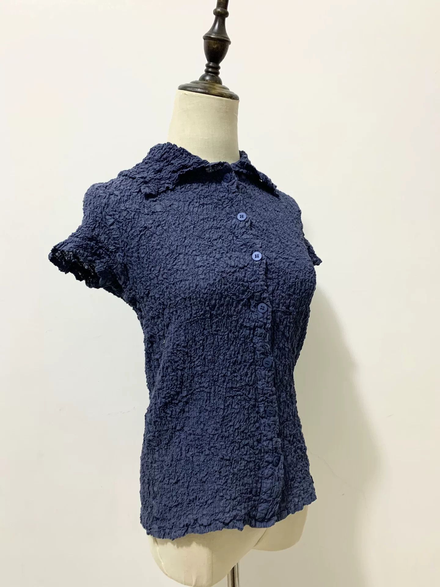 Vivienne Westwood Issey Miyake Crinkled Short Sleeve Top Size S / US 4 / IT 40 - 5 Thumbnail