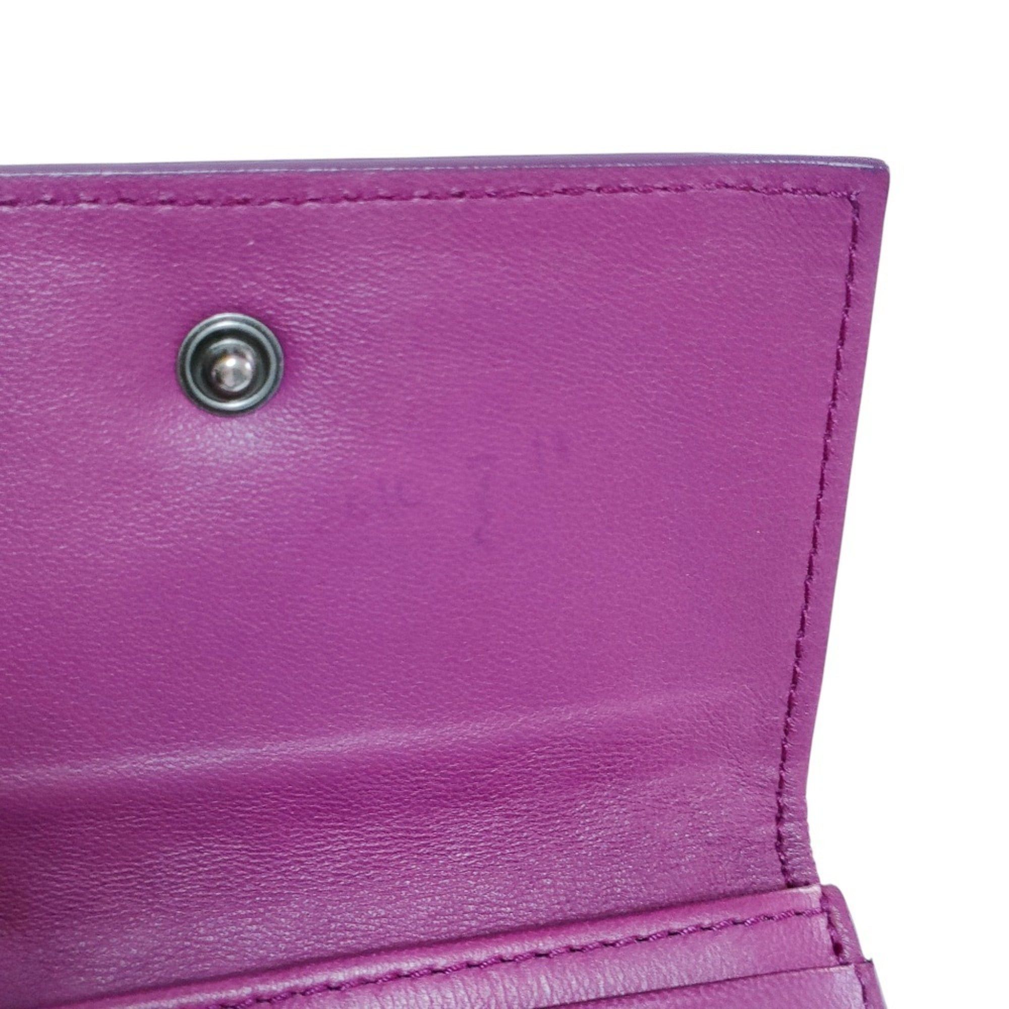 Bottega Veneta BOTTEGA VENETA Intrecciato Leather Business Card Case 133945 Purple Women's Luxs Pre-owned Brands Size ONE SIZE - 10 Thumbnail