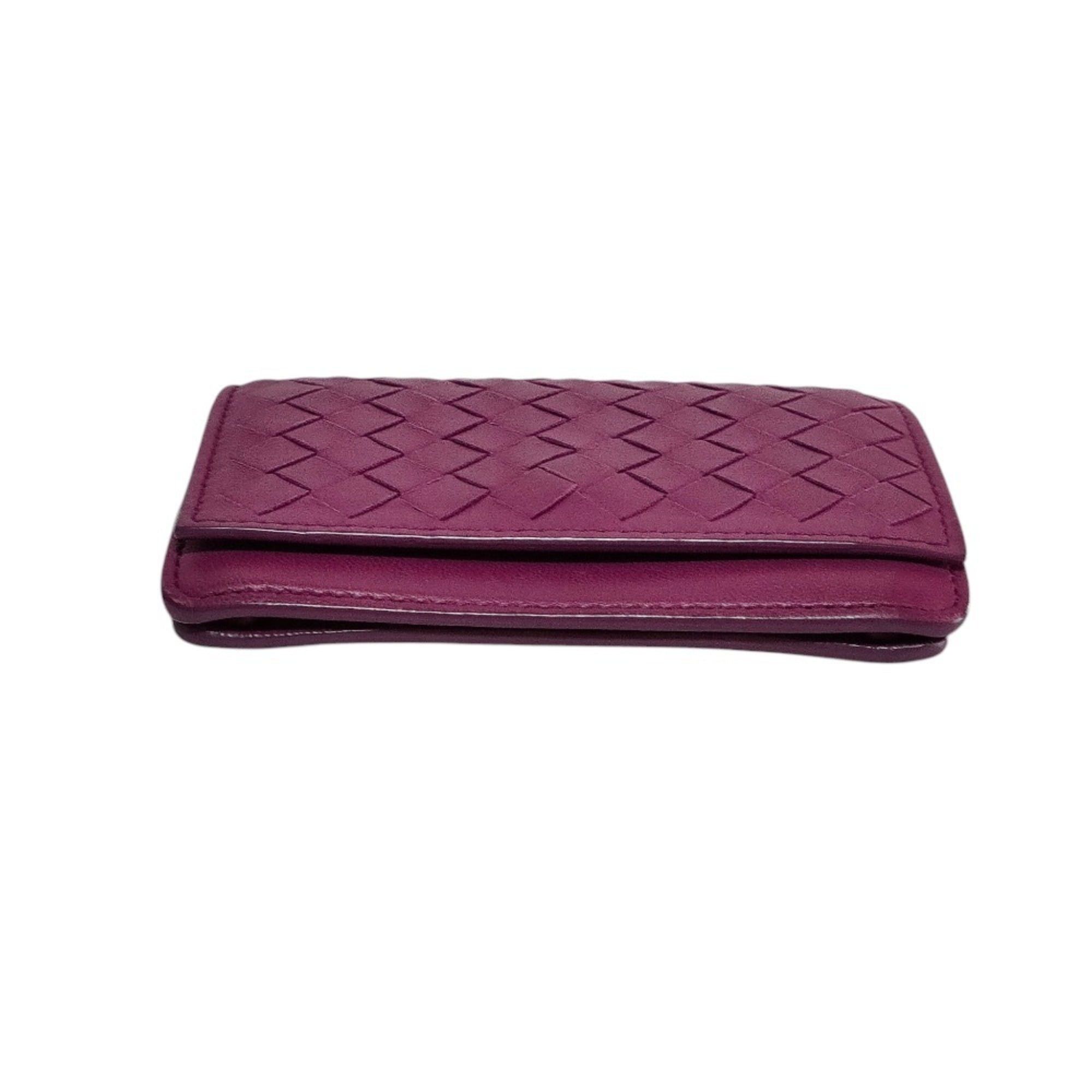 Bottega Veneta BOTTEGA VENETA Intrecciato Leather Business Card Case 133945 Purple Women's Luxs Pre-owned Brands Size ONE SIZE - 3 Thumbnail