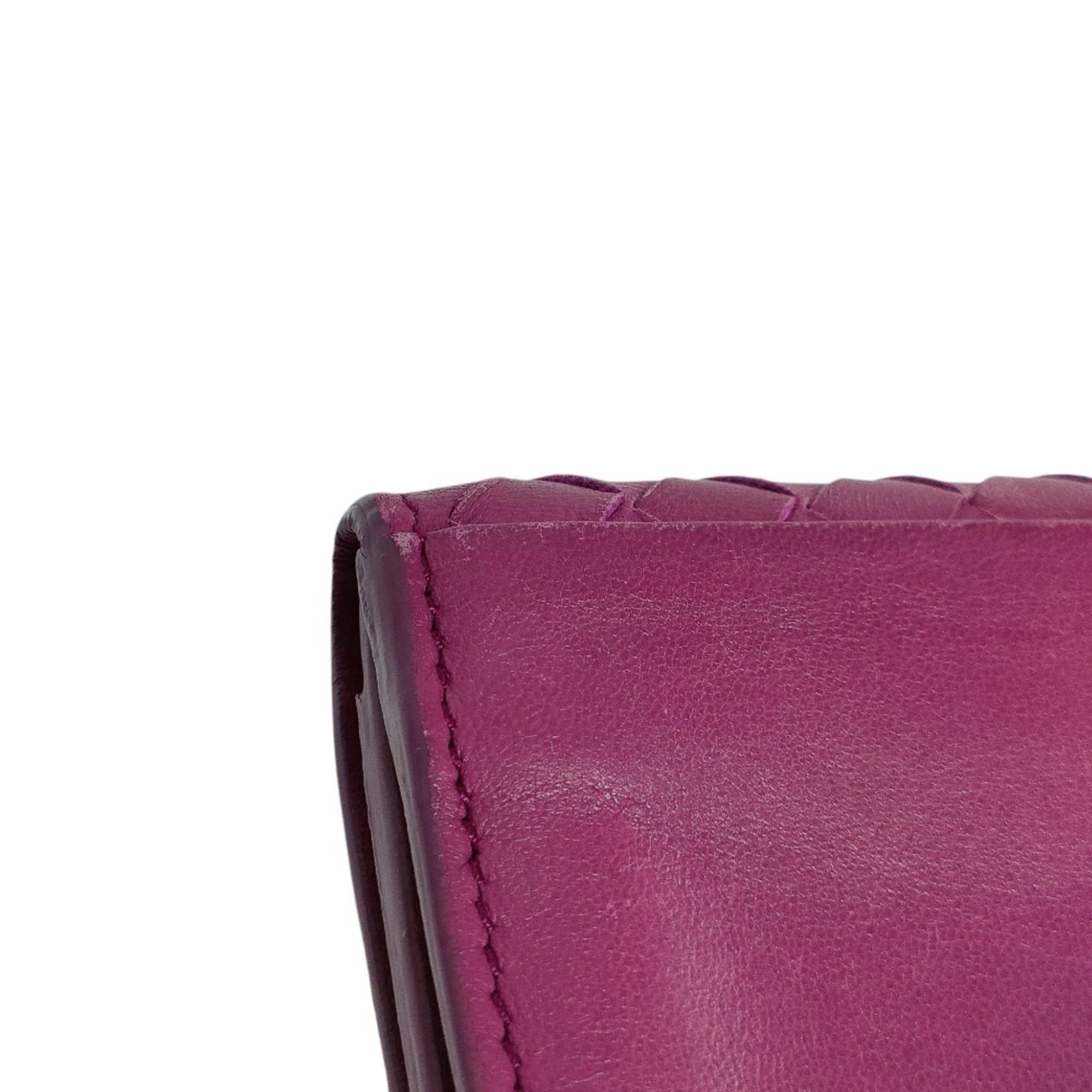 Bottega Veneta BOTTEGA VENETA Intrecciato Leather Business Card Case 133945 Purple Women's Luxs Pre-owned Brands Size ONE SIZE - 7 Thumbnail