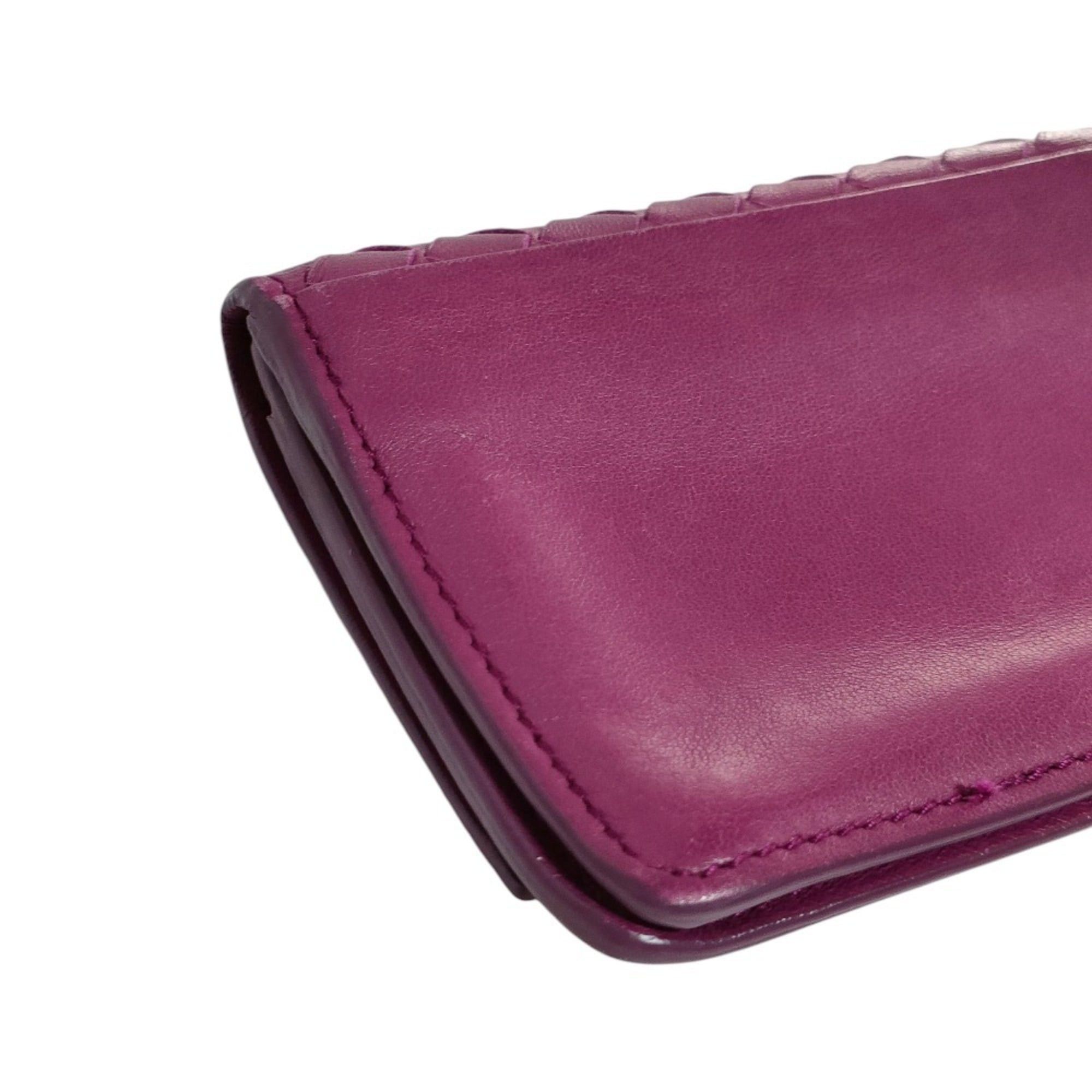 Bottega Veneta BOTTEGA VENETA Intrecciato Leather Business Card Case 133945 Purple Women's Luxs Pre-owned Brands Size ONE SIZE - 6 Thumbnail