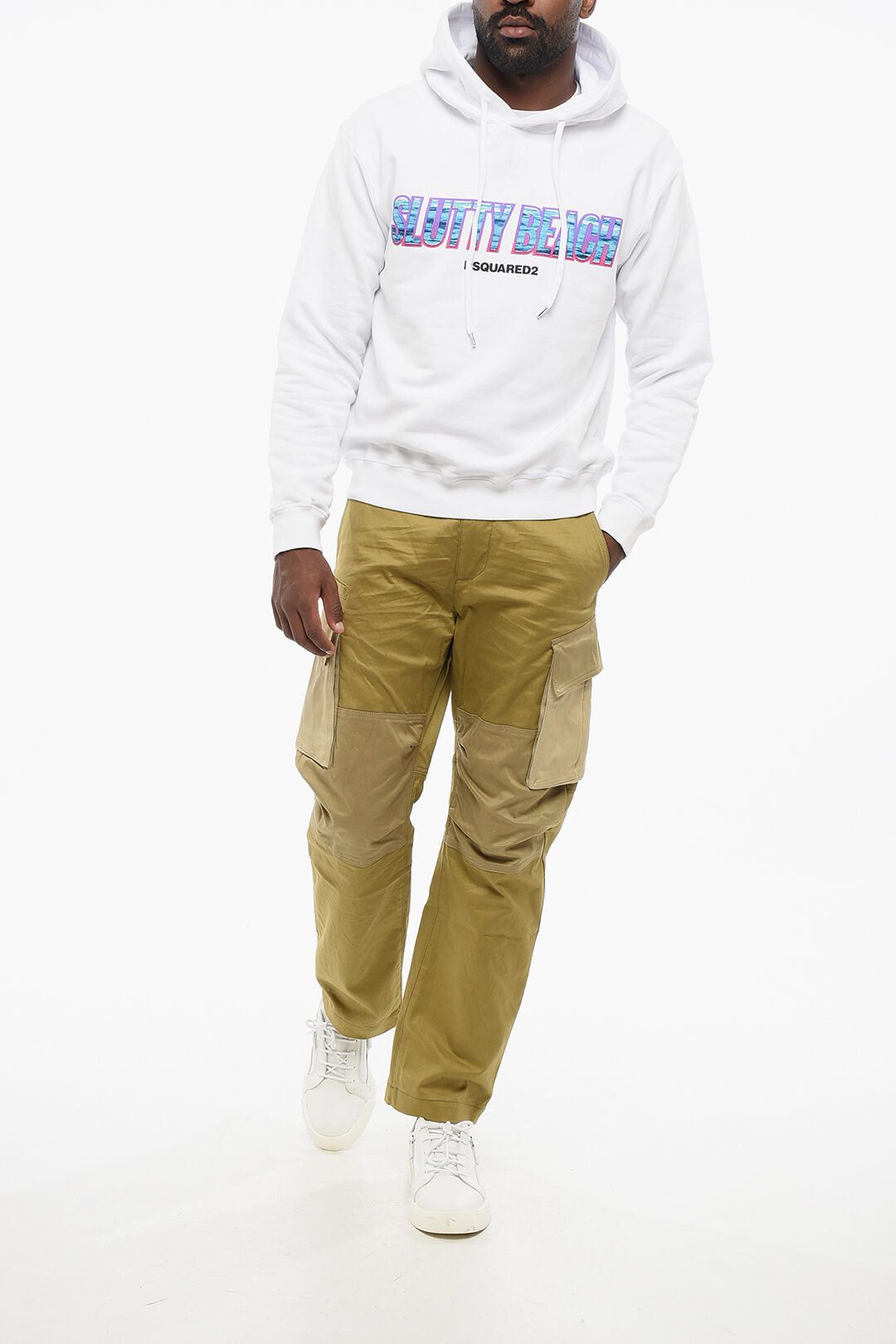 Dsquared2 Cotton Hoodie with Front Print Size US XL / EU 56 / 4 - 4 Thumbnail