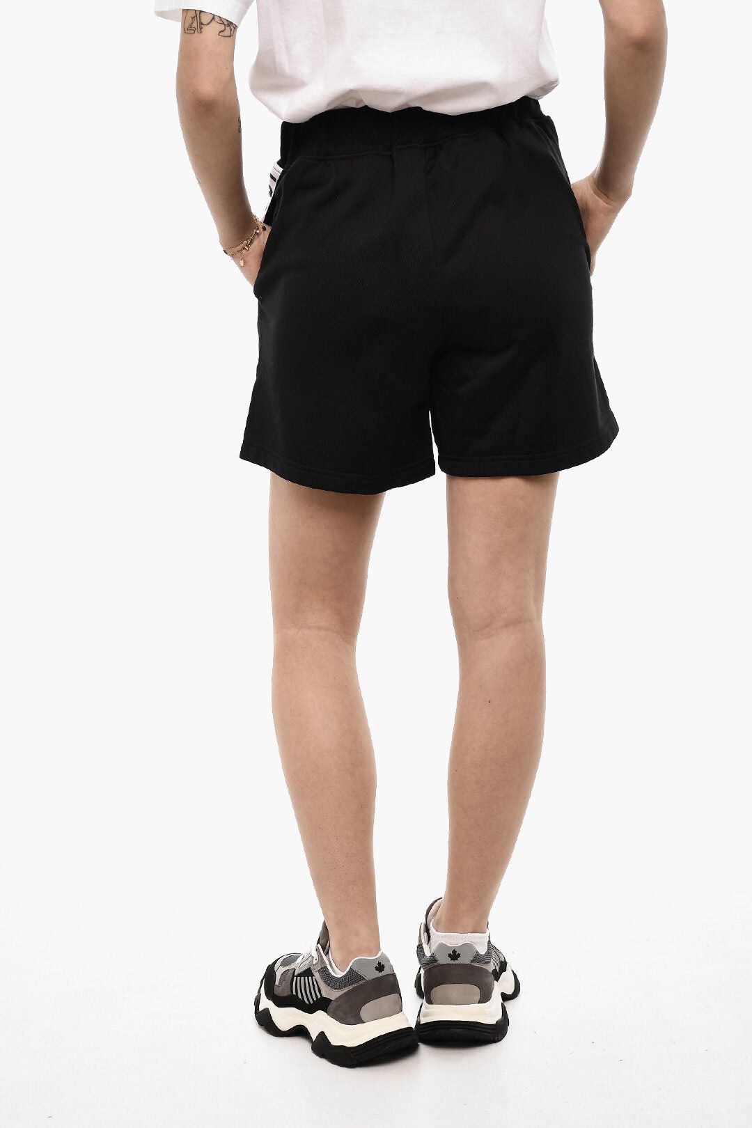 Dsquared2 Cotton-Blend Shorts ICON With Branded Side Stripes Size 25" / US 0 / IT 36 - 2 Thumbnail