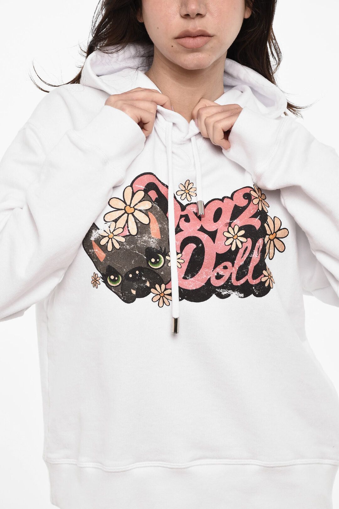 Dsquared2 Cotton Hoodie With Front Print Size XXS / US 00 / IT 34 - 3 Thumbnail
