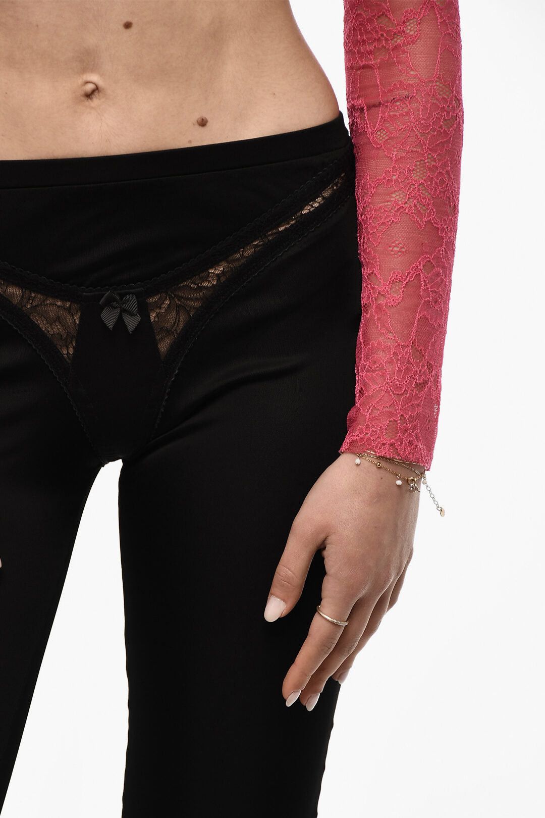 Dsquared2 Satin Shorts with Lingerie Detail Size 25" / US 0 / IT 36 - 3 Thumbnail