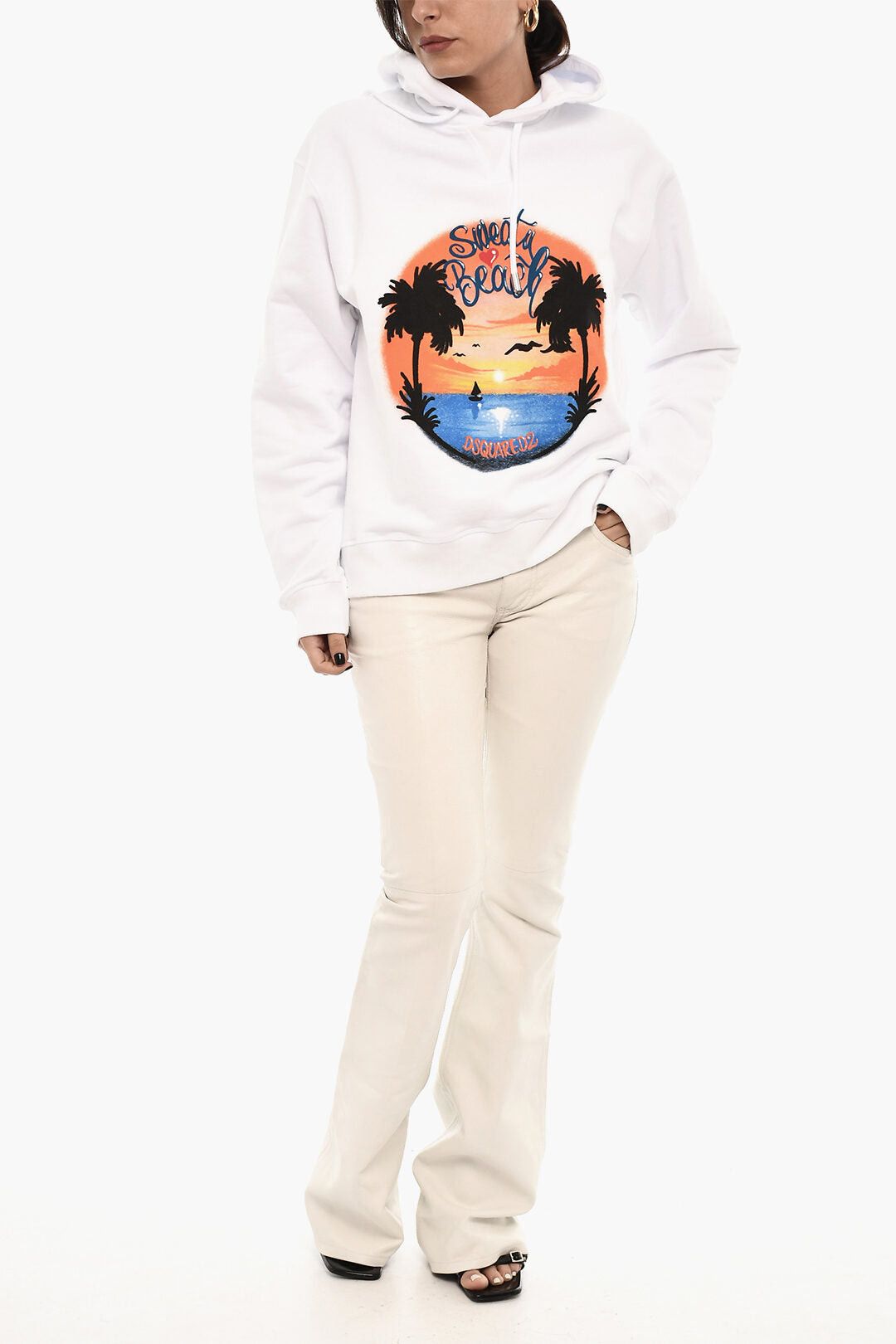 Dsquared2 Printed Cotton Hoodie Size XS / US 0-2 / IT 36-38 - 4 Thumbnail