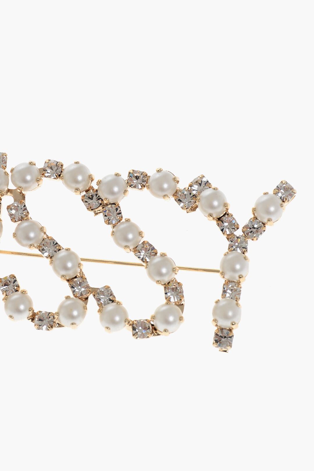 Dsquared2 Gold-Effect Brooch with Jewels and Pearls Size ONE SIZE - 3 Thumbnail