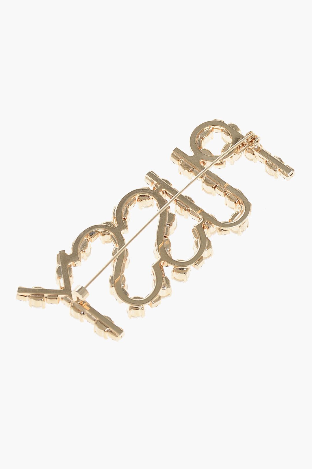Dsquared2 Gold-Effect Brooch with Jewels and Pearls Size ONE SIZE - 2 Thumbnail