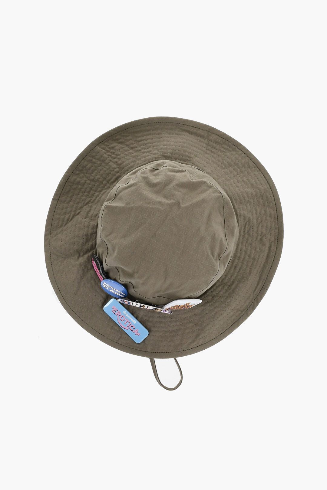 Dsquared2 Floppy Checked Rip-Stop Hat with Pins Size ONE SIZE - 2 Thumbnail