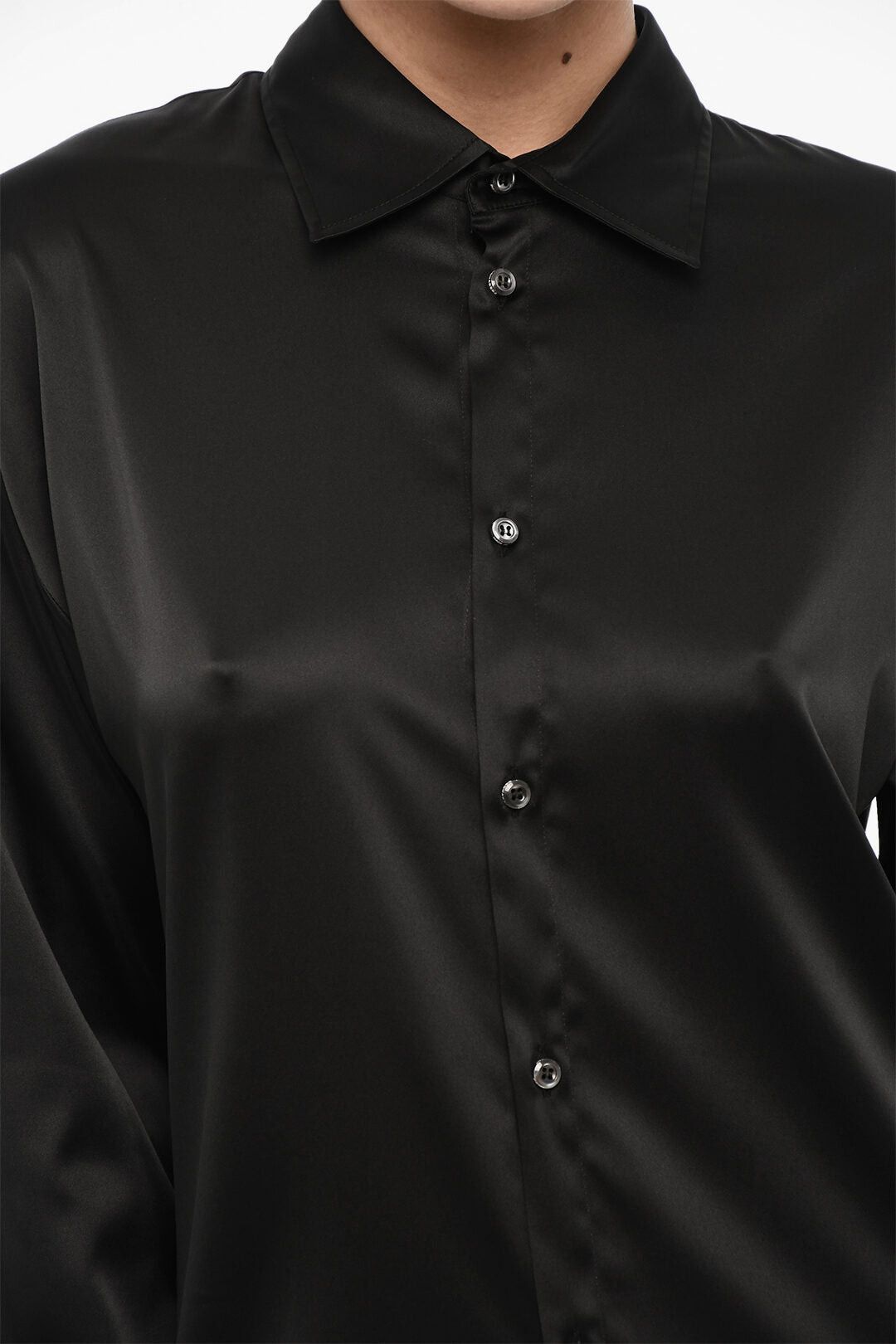 Dsquared2 Solid-Color Satin Blouse With Jewelry On The Back Size XS / US 0-2 / IT 36-38 - 4 Thumbnail