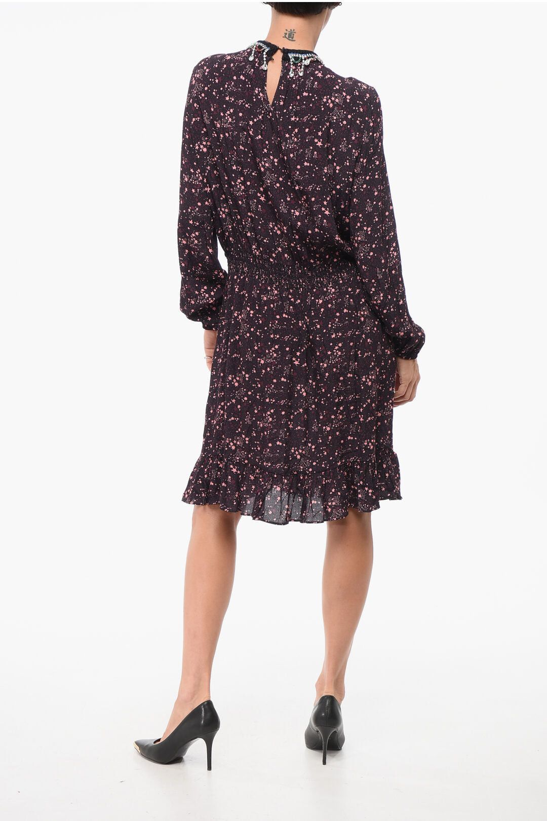 Dsquared2 Pleated Dress with Strass Collar Size XS / US 0-2 / IT 36-38 - 2 Thumbnail