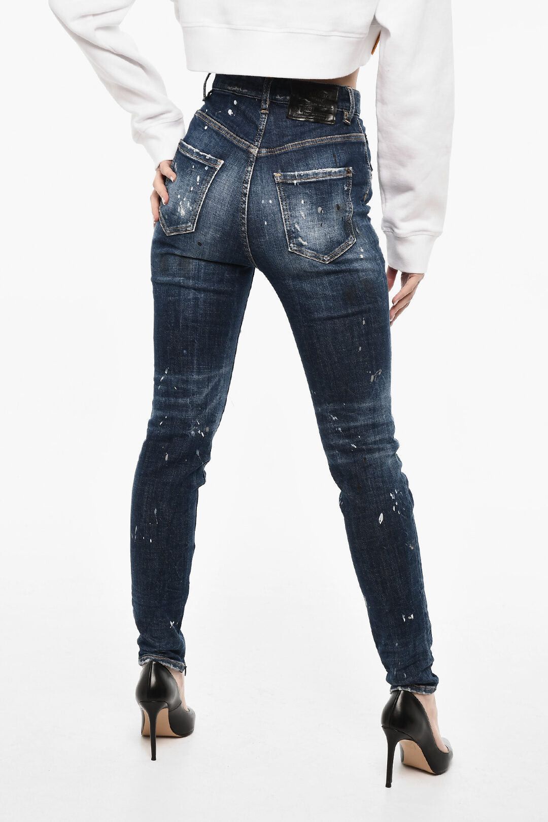 Dsquared2 High-Waisted Vintage-Effect Jeans Size 30" / US 8 / IT 44 - 2 Thumbnail