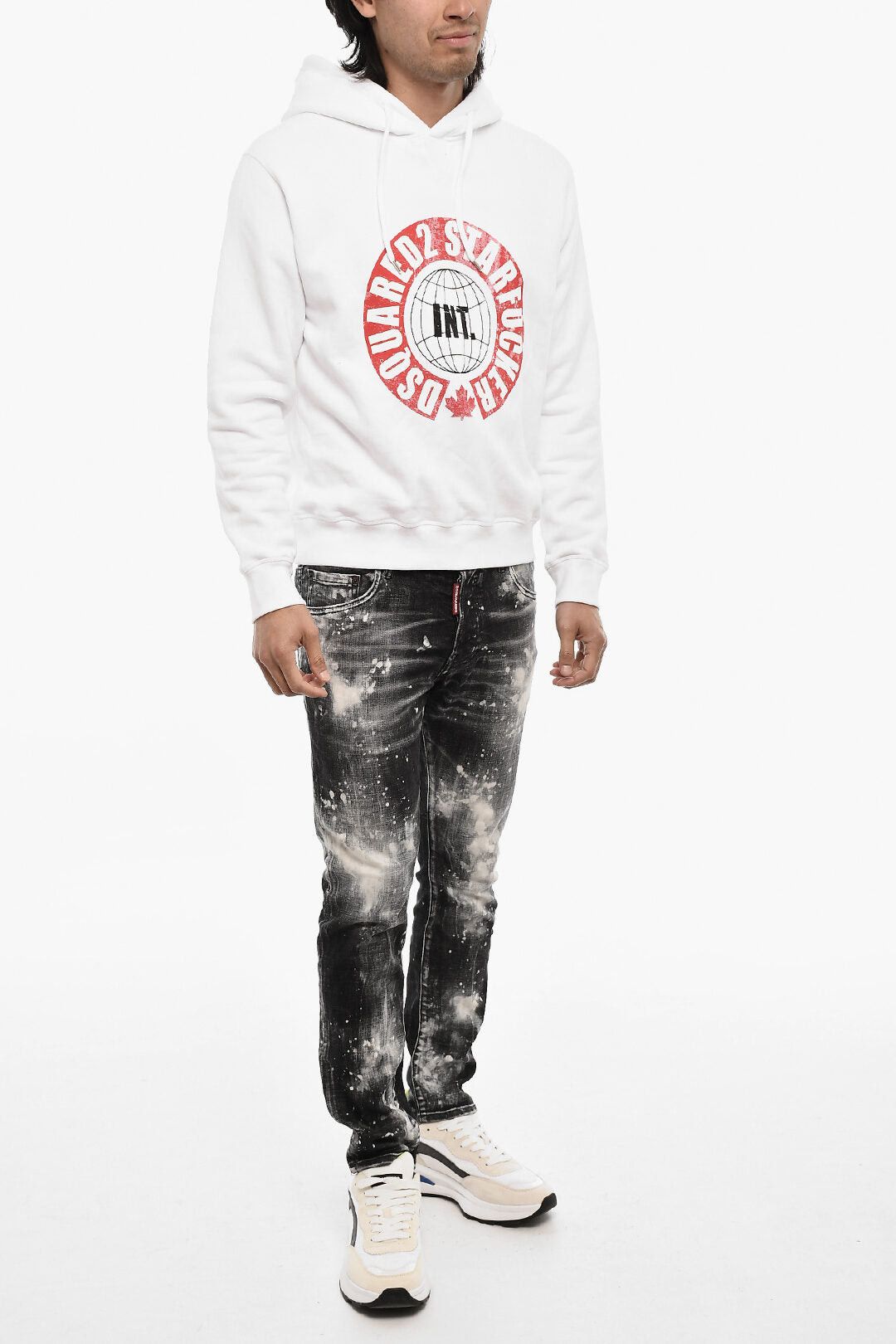 Dsquared2 Cotton Hoodie with Contrast Print Size US S / EU 44-46 / 1 - 4 Thumbnail