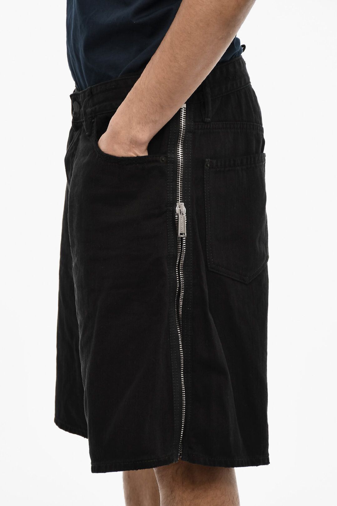 Dsquared2 Dark Wash Shorts with Side Zip Size US 30 / EU 46 - 3 Thumbnail