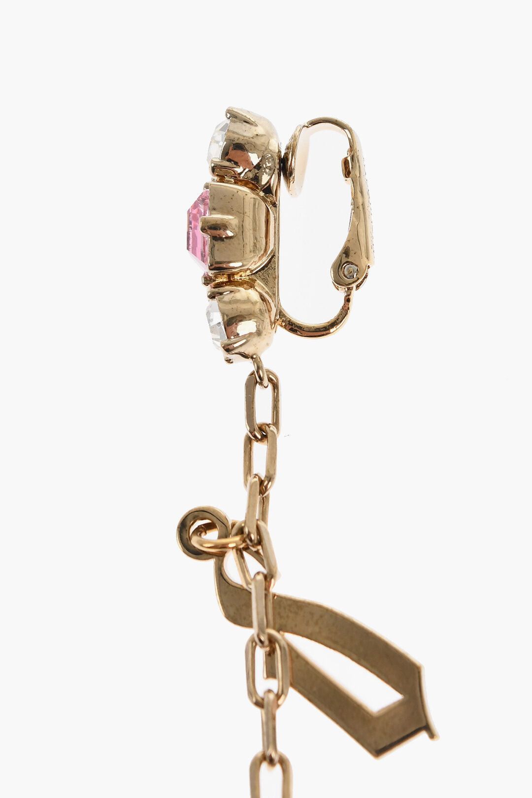 Dsquared2 Maxi Single Clip-On Earring With Gold-Tone Effect And Monogram Charm Size ONE SIZE - 2 Thumbnail