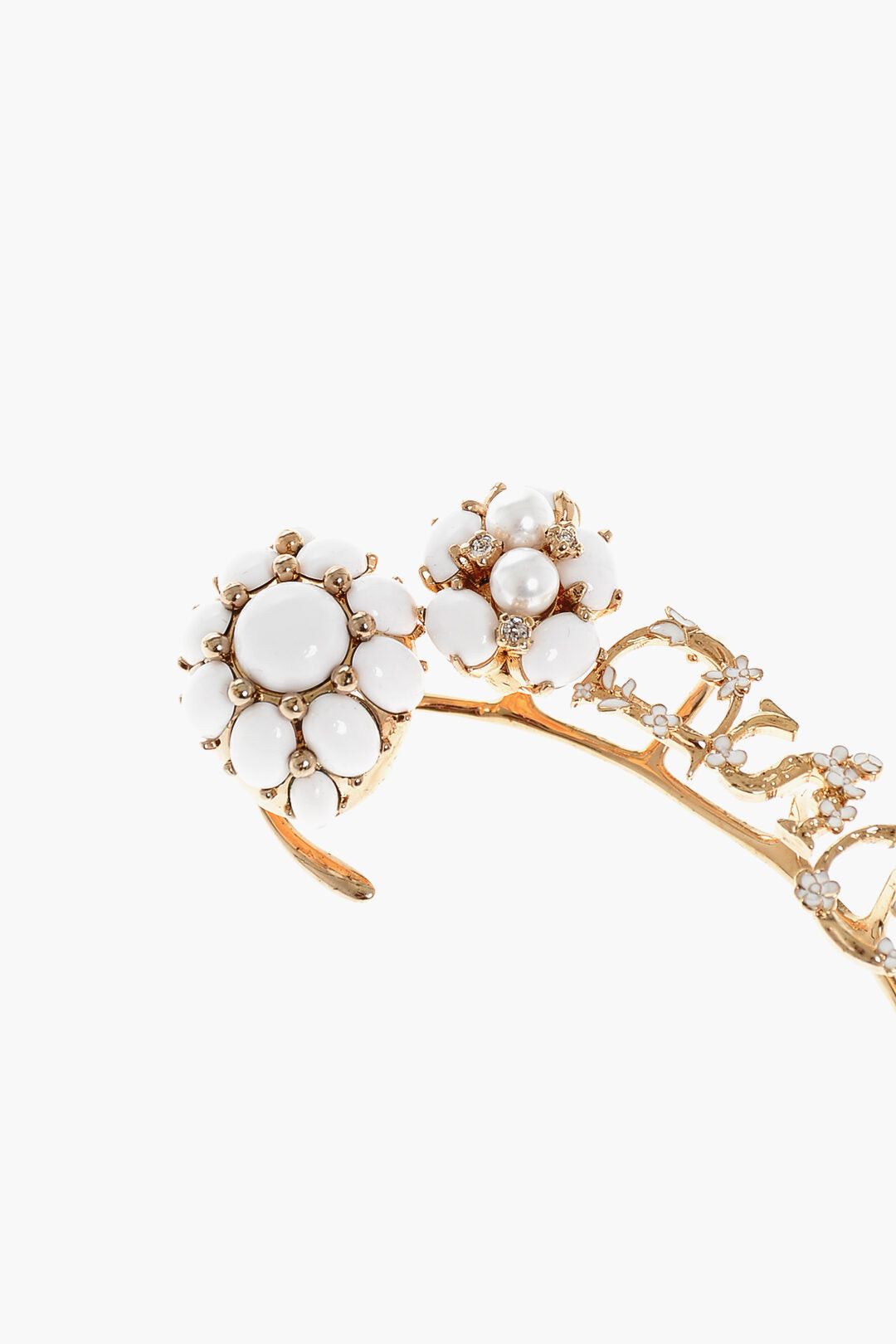 Dsquared2 Single Crawler Earring Gold-Effect with Floral Motif Size ONE SIZE - 2 Thumbnail