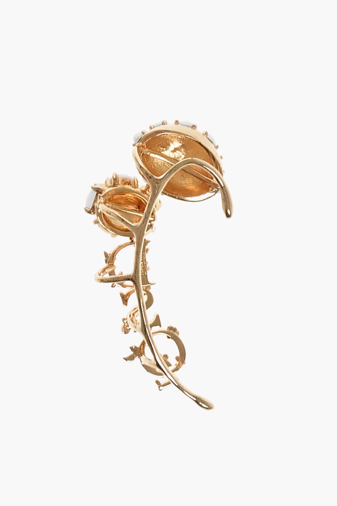 Dsquared2 Single Crawler Earring Gold-Effect with Floral Motif Size ONE SIZE - 3 Thumbnail
