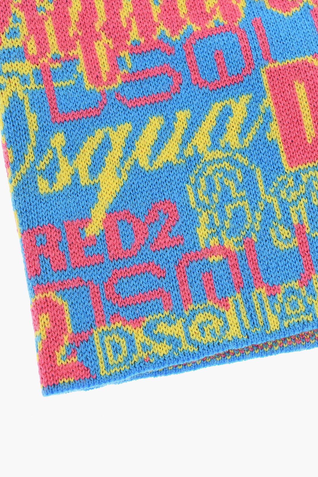 Dsquared2 Wool Beanie with All-over Logo Size ONE SIZE - 2 Thumbnail