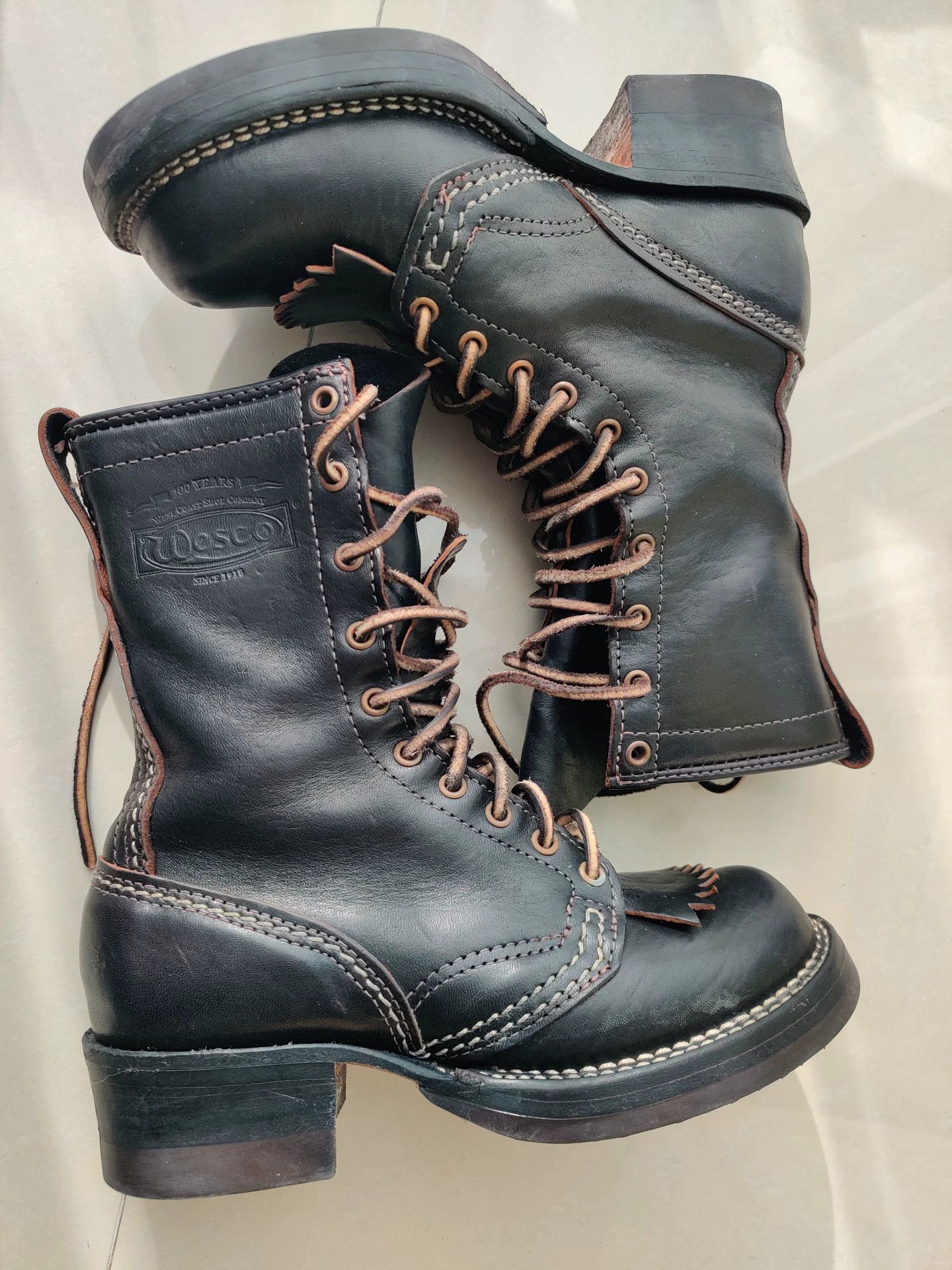 WESCO Wesco Jobmaster Black Leather Boots Size US 10 / EU 43 - 3 Thumbnail